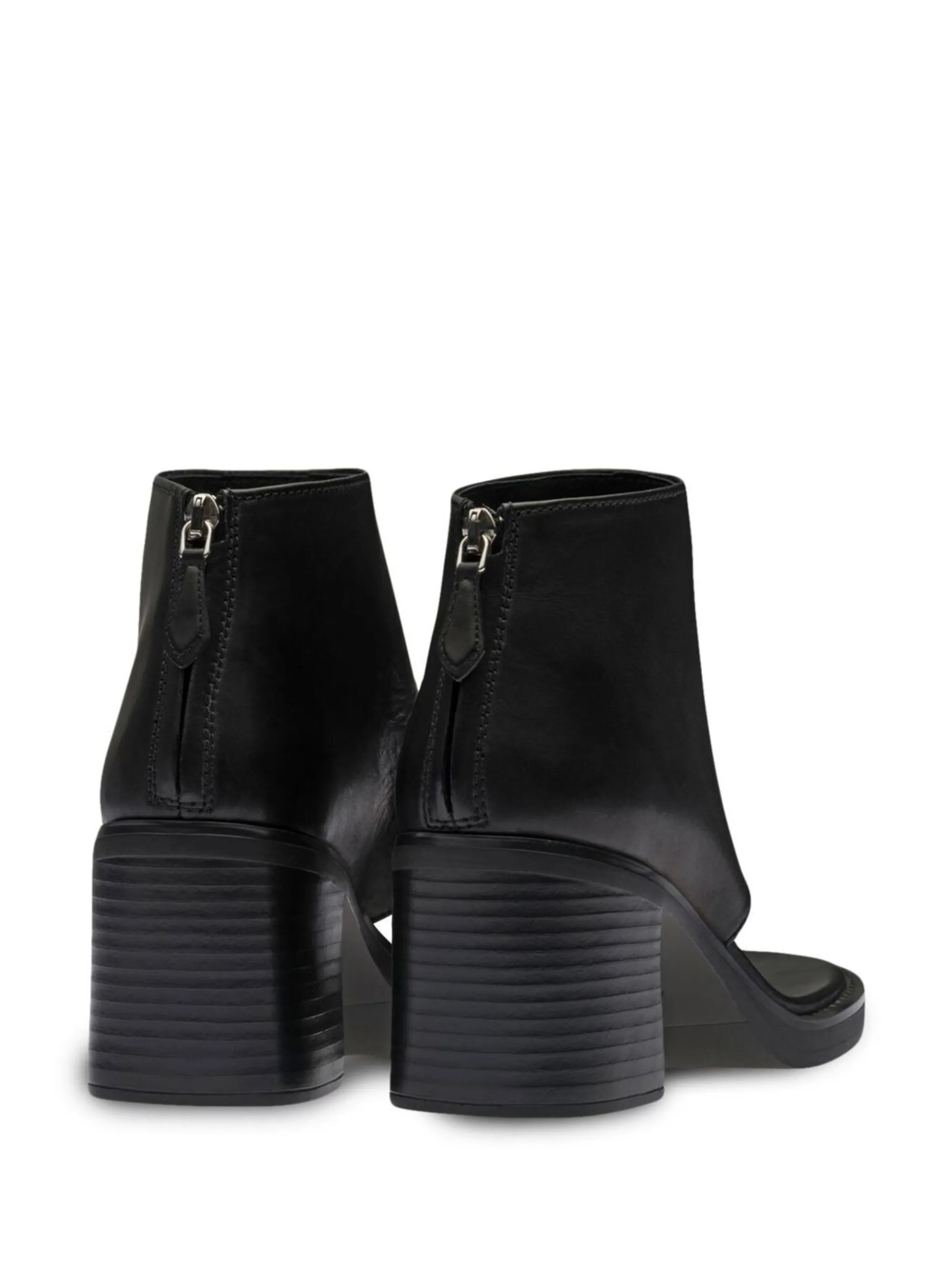Leather thong ankle boots