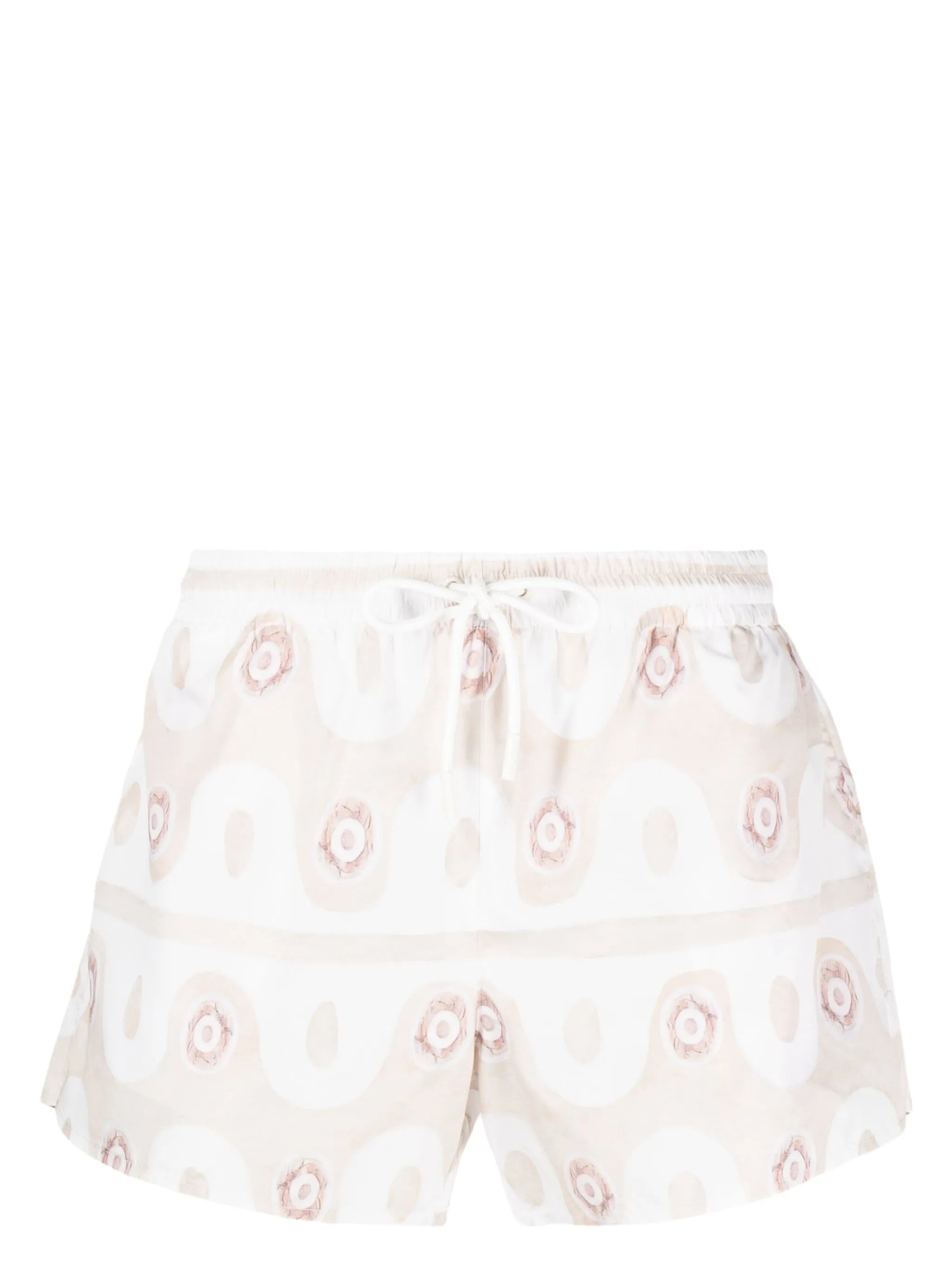 Jungle wave-print swim shorts