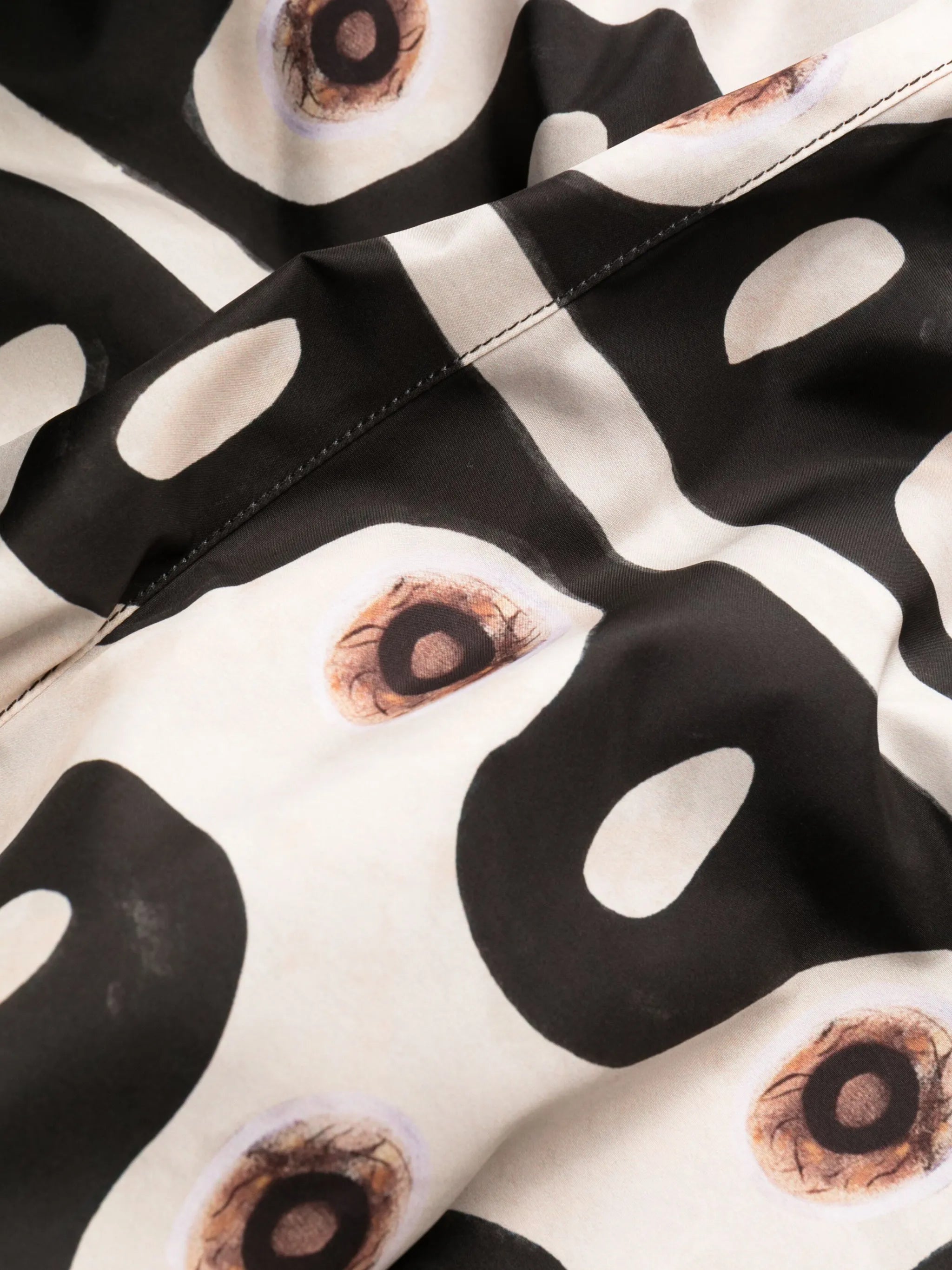 graphic-print elastic-waist shorts
