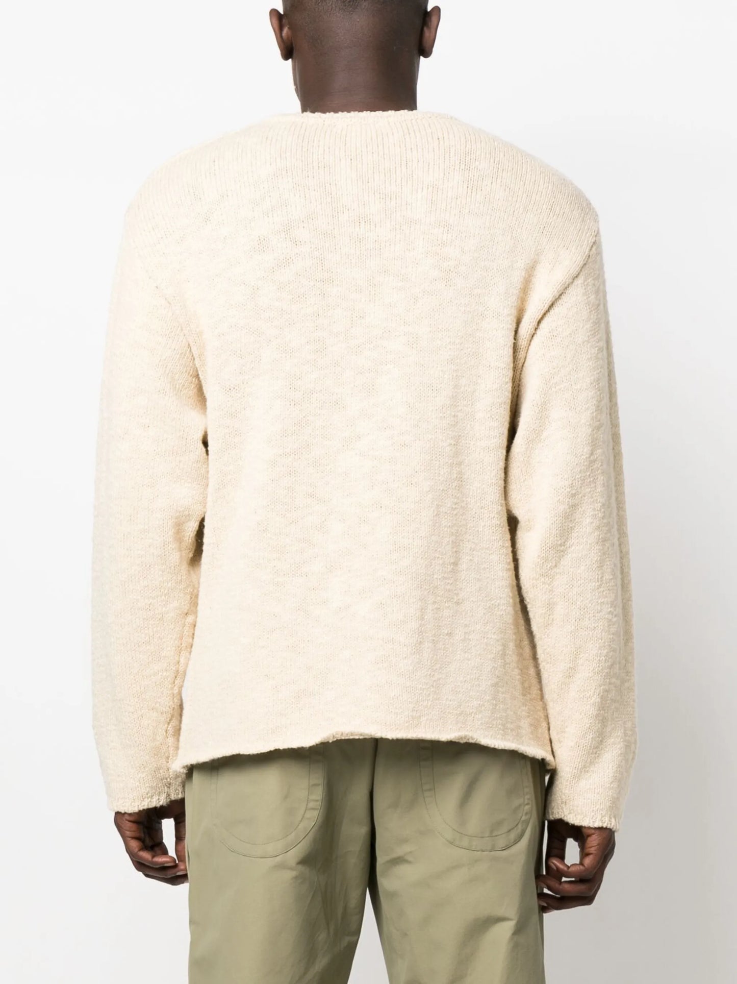 knitted long-sleeve cotton jumper