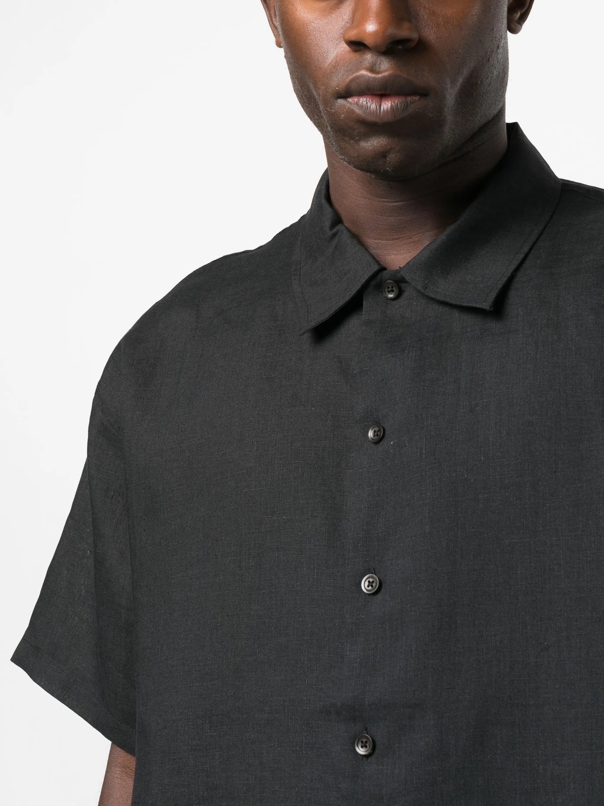 short-sleeve linen shirt
