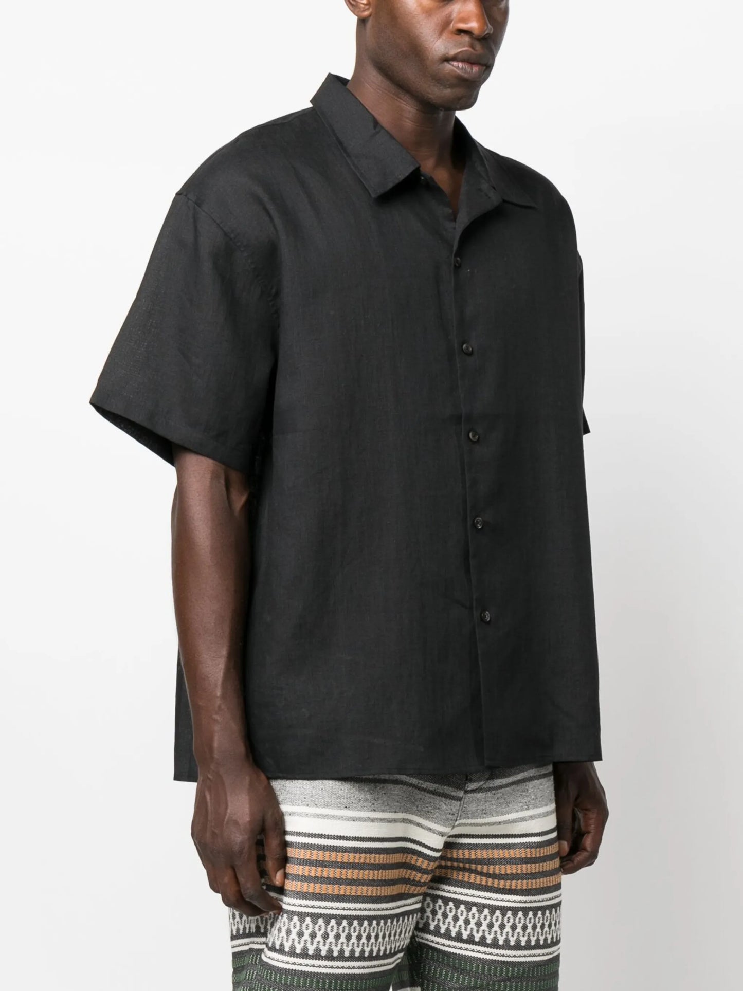 short-sleeve linen shirt