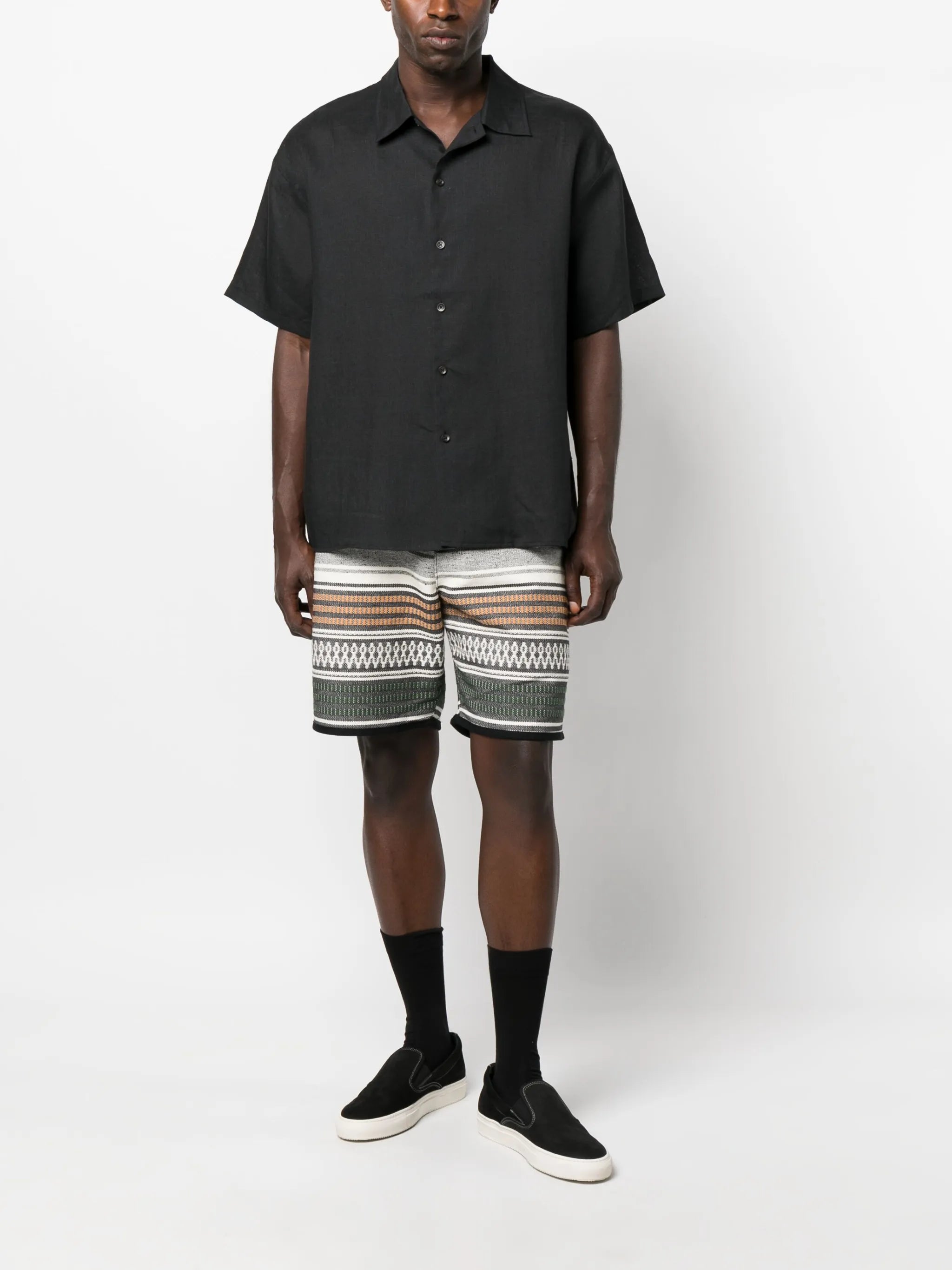 short-sleeve linen shirt