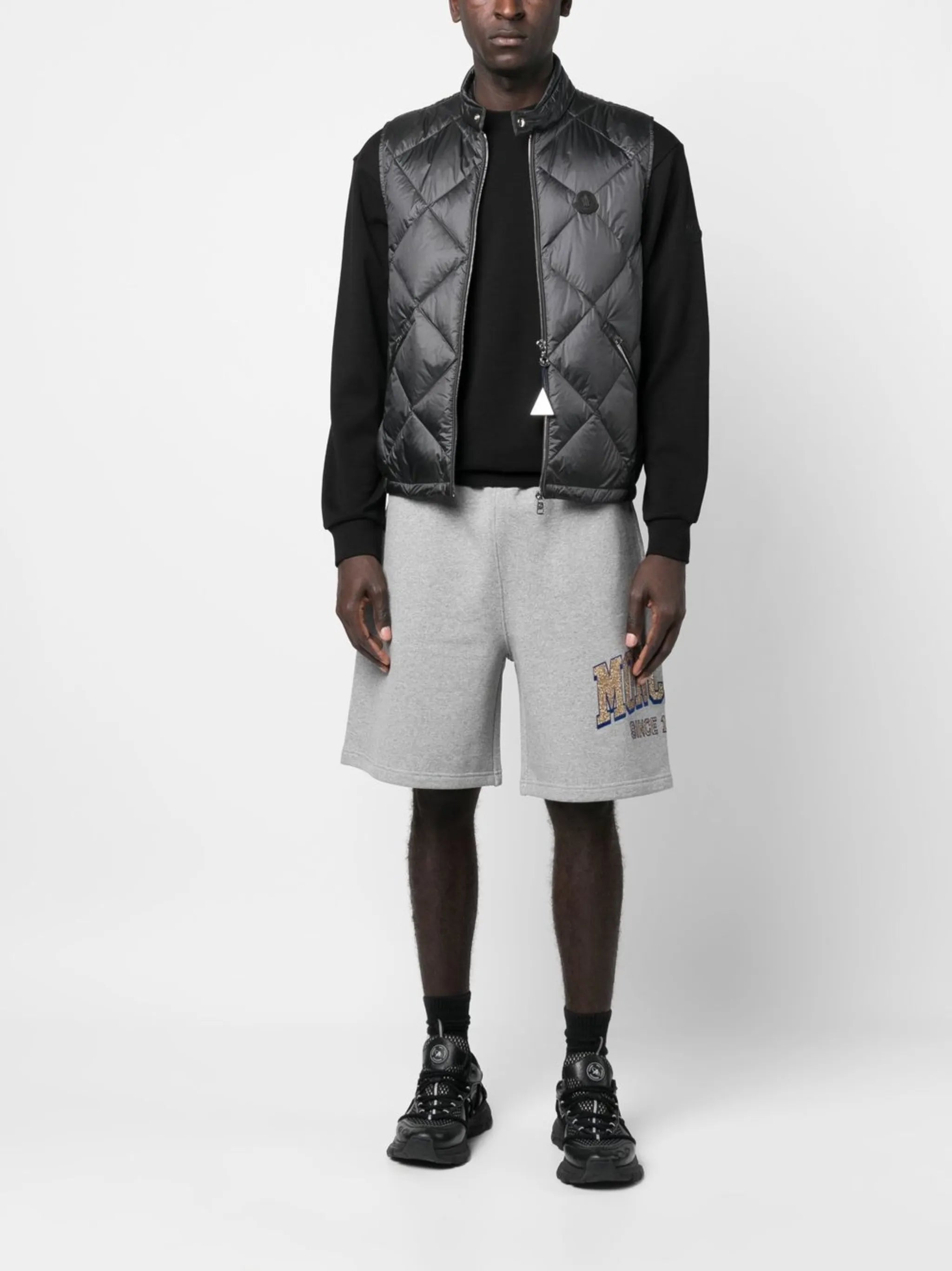 logo-print shorts