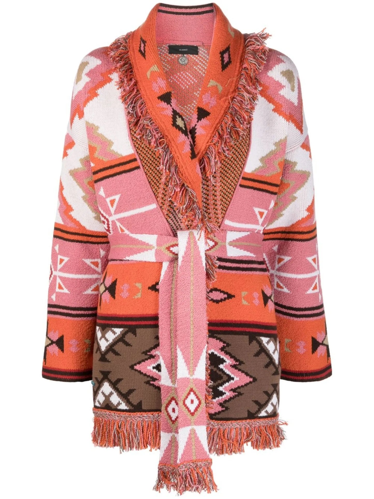 tie-front knitted cardigan