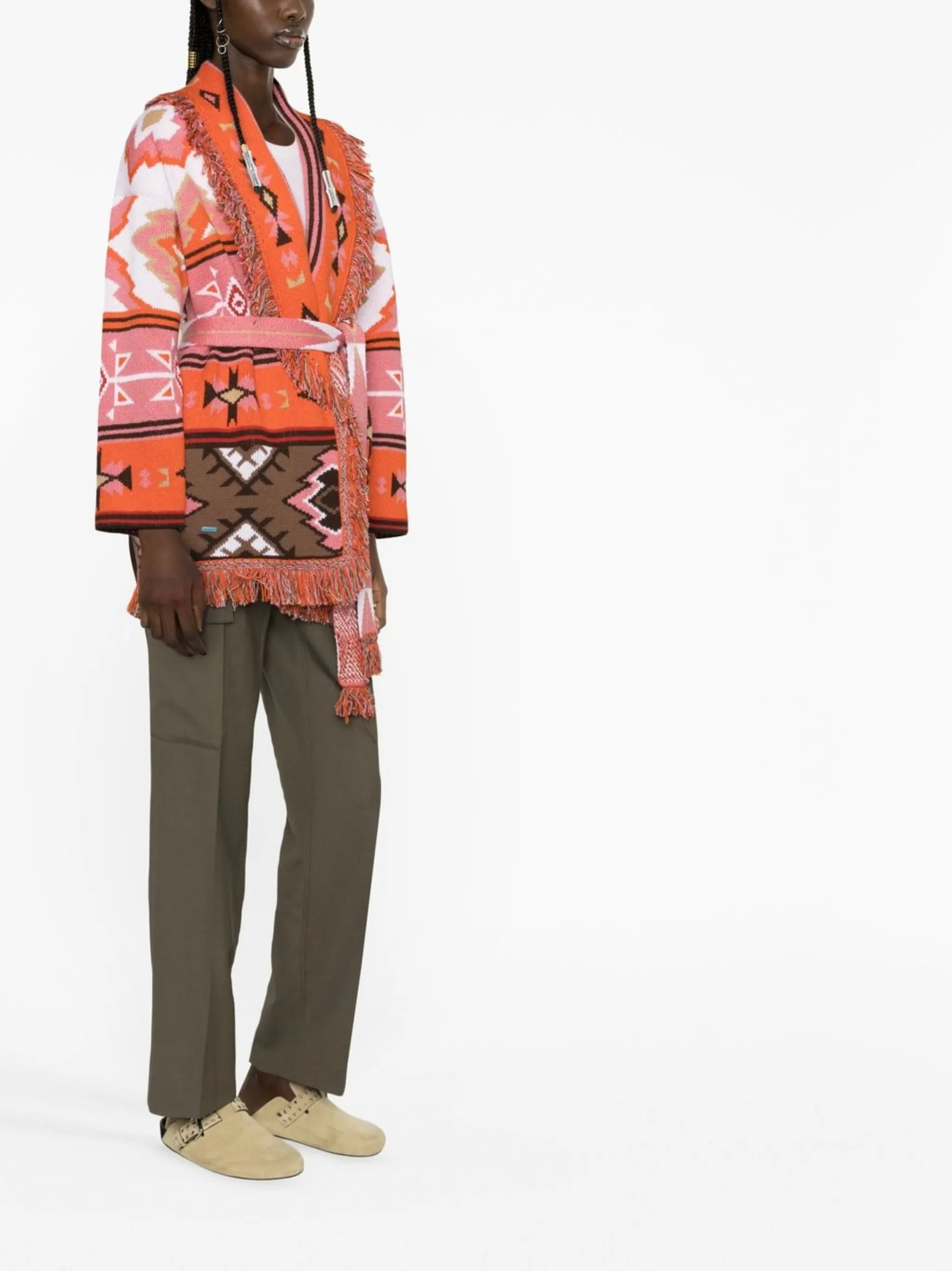 tie-front knitted cardigan