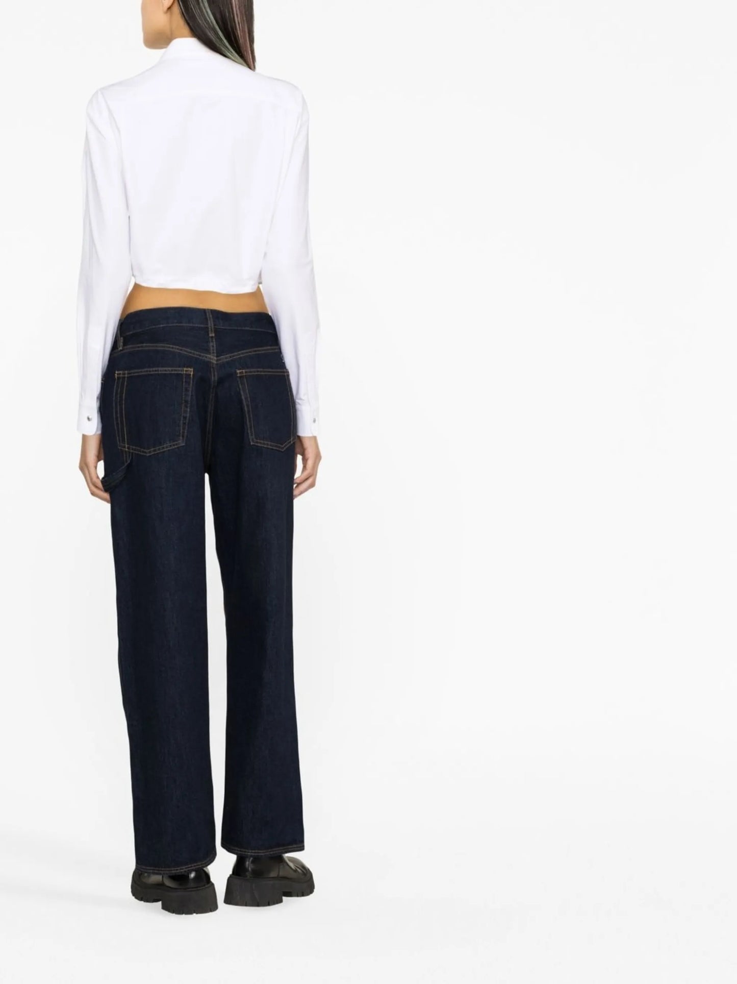 cropped buttoned shirt