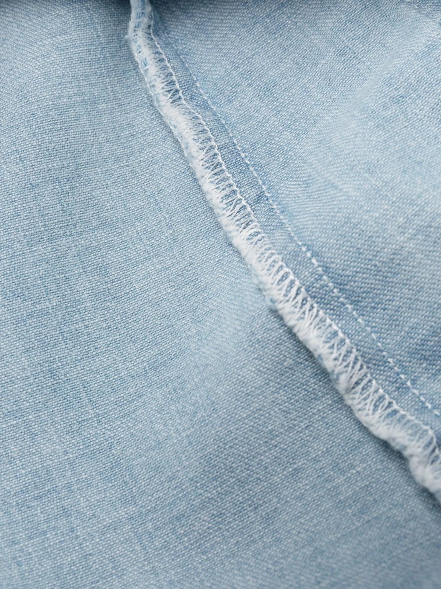 tied-waist denim wrap dress