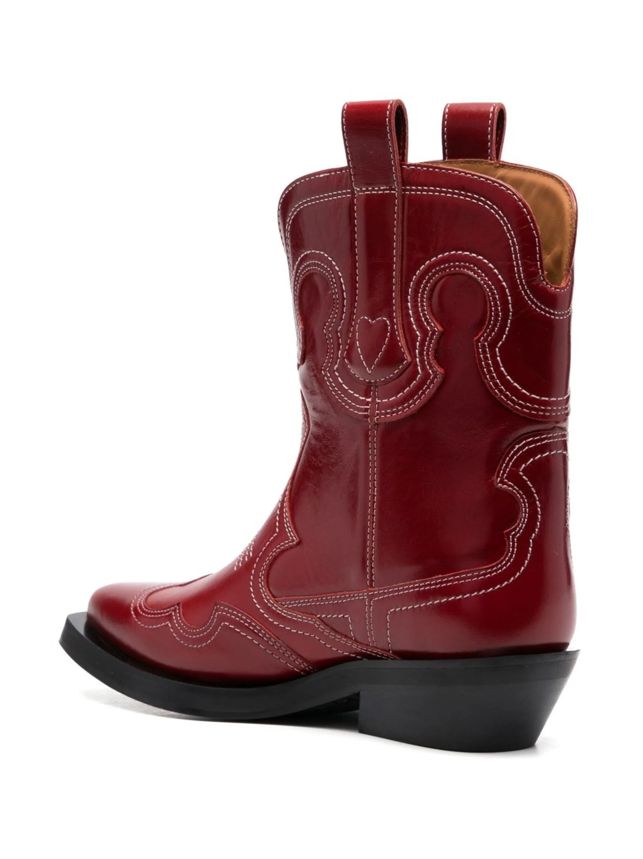 embroidered leather boots