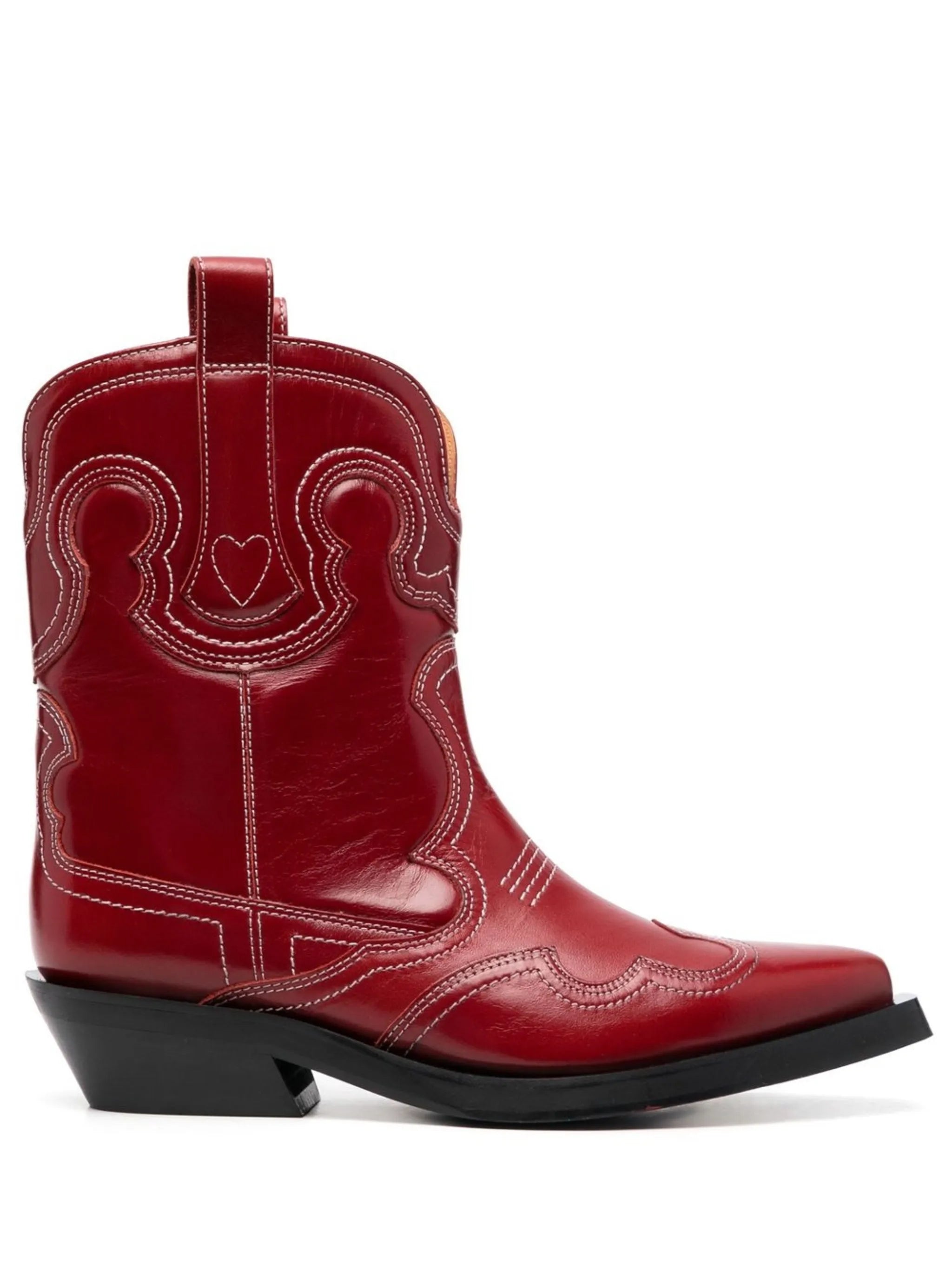 embroidered leather boots