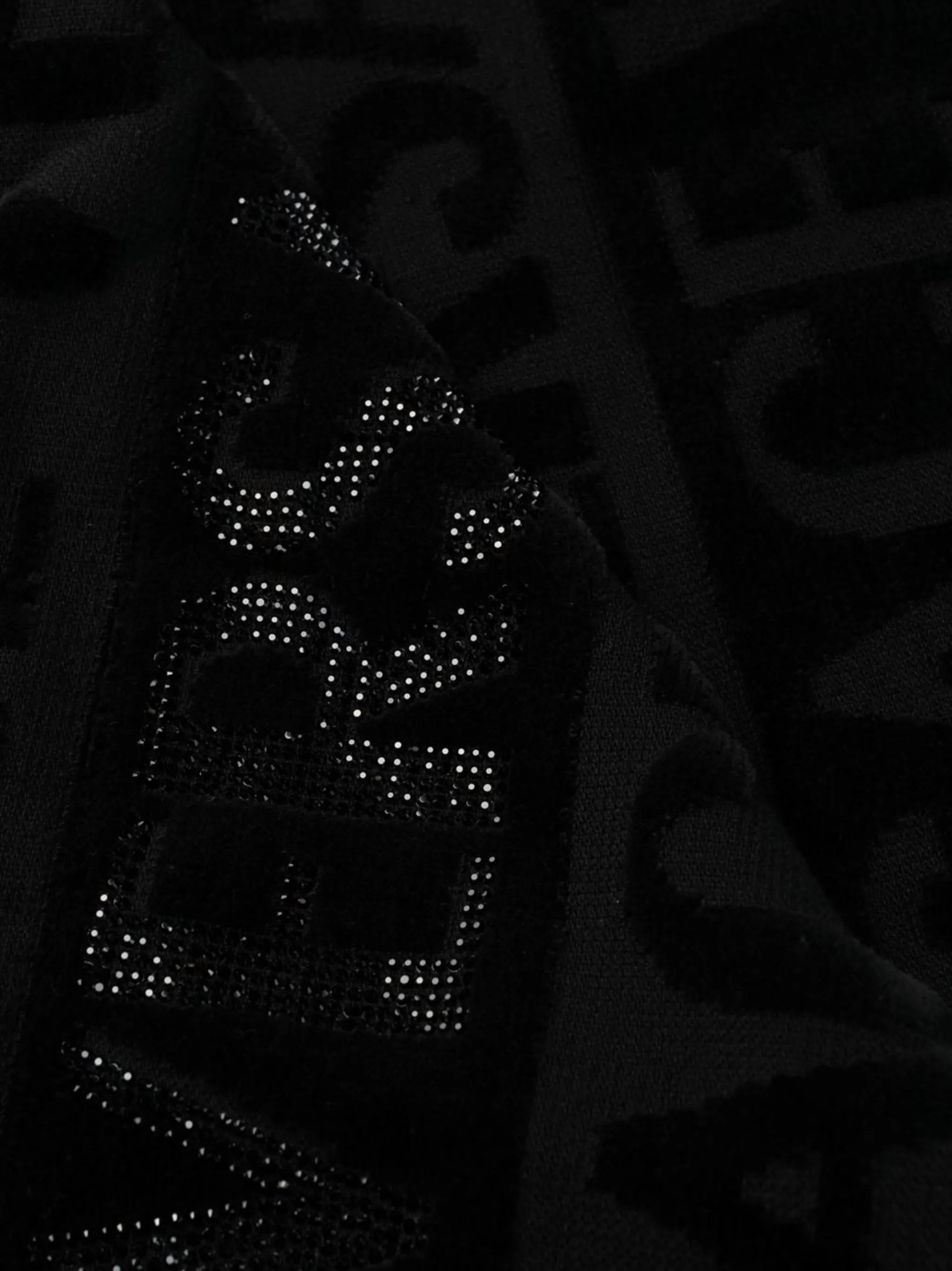 logo-print hooded robe