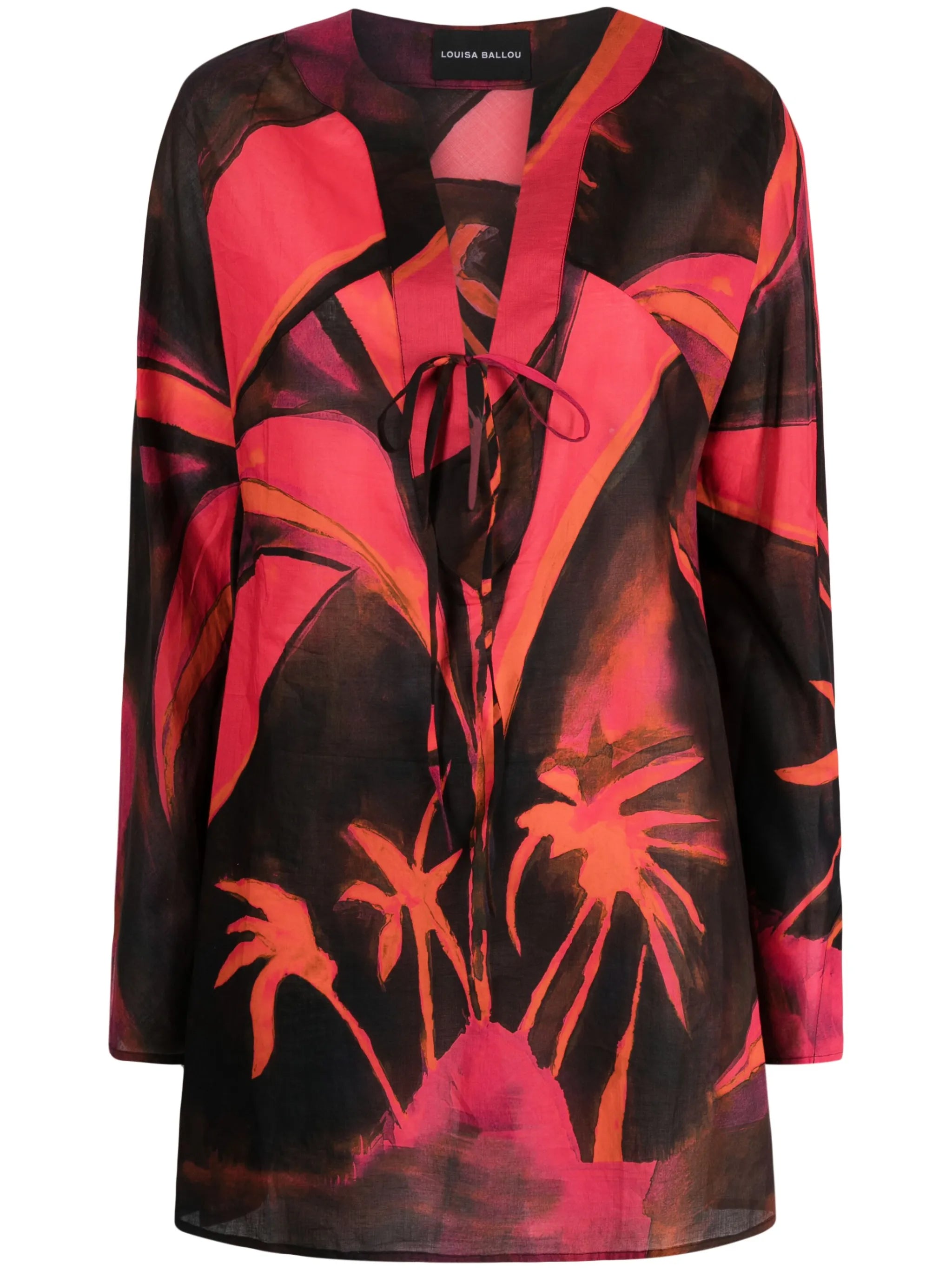 floral-print cotton minidress