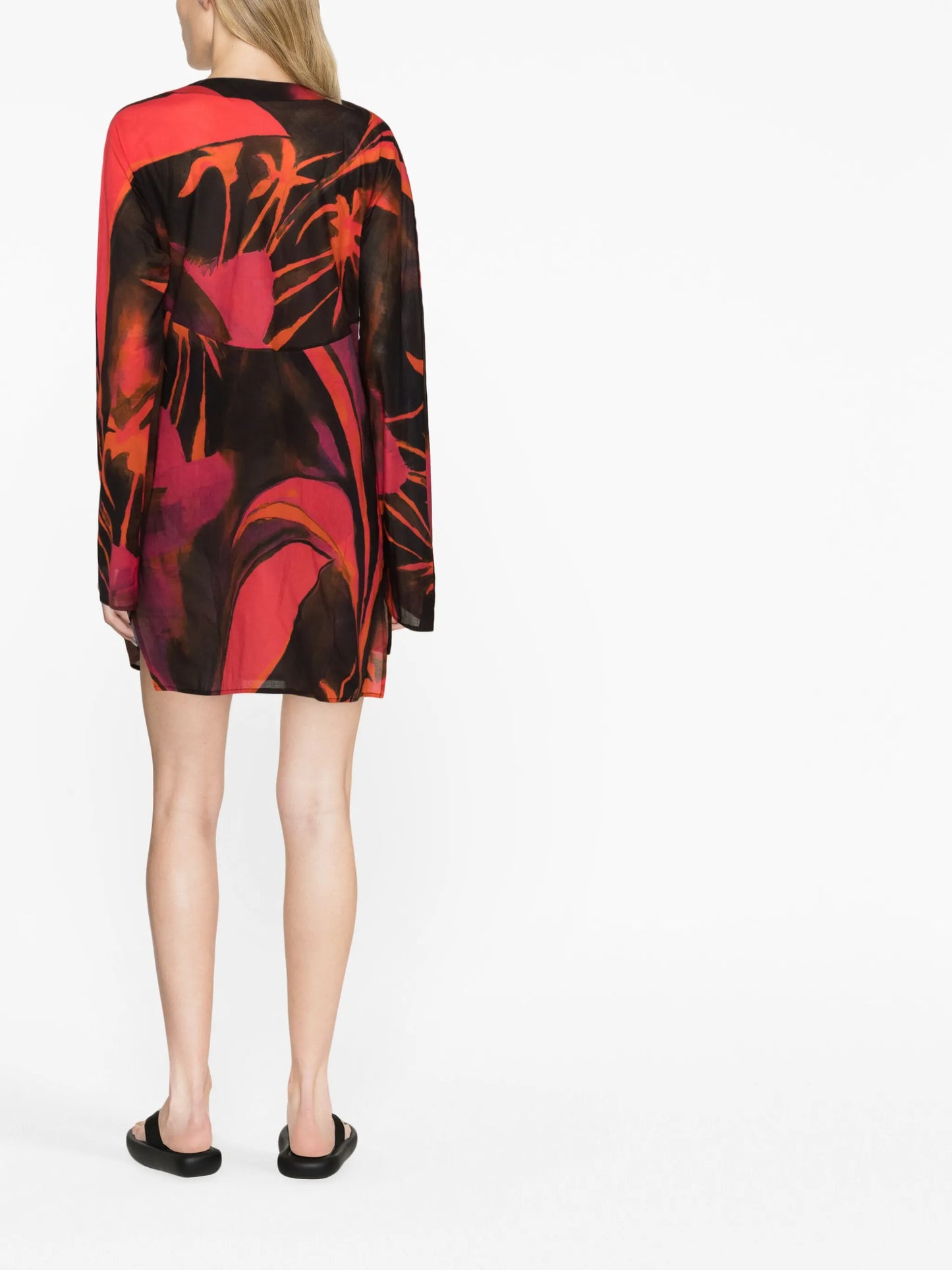 floral-print cotton minidress