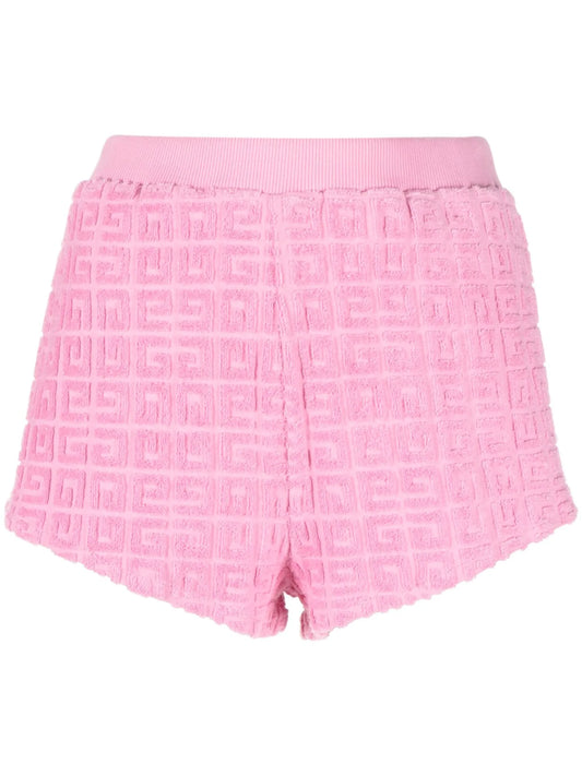 4G cotton towelling mini shorts