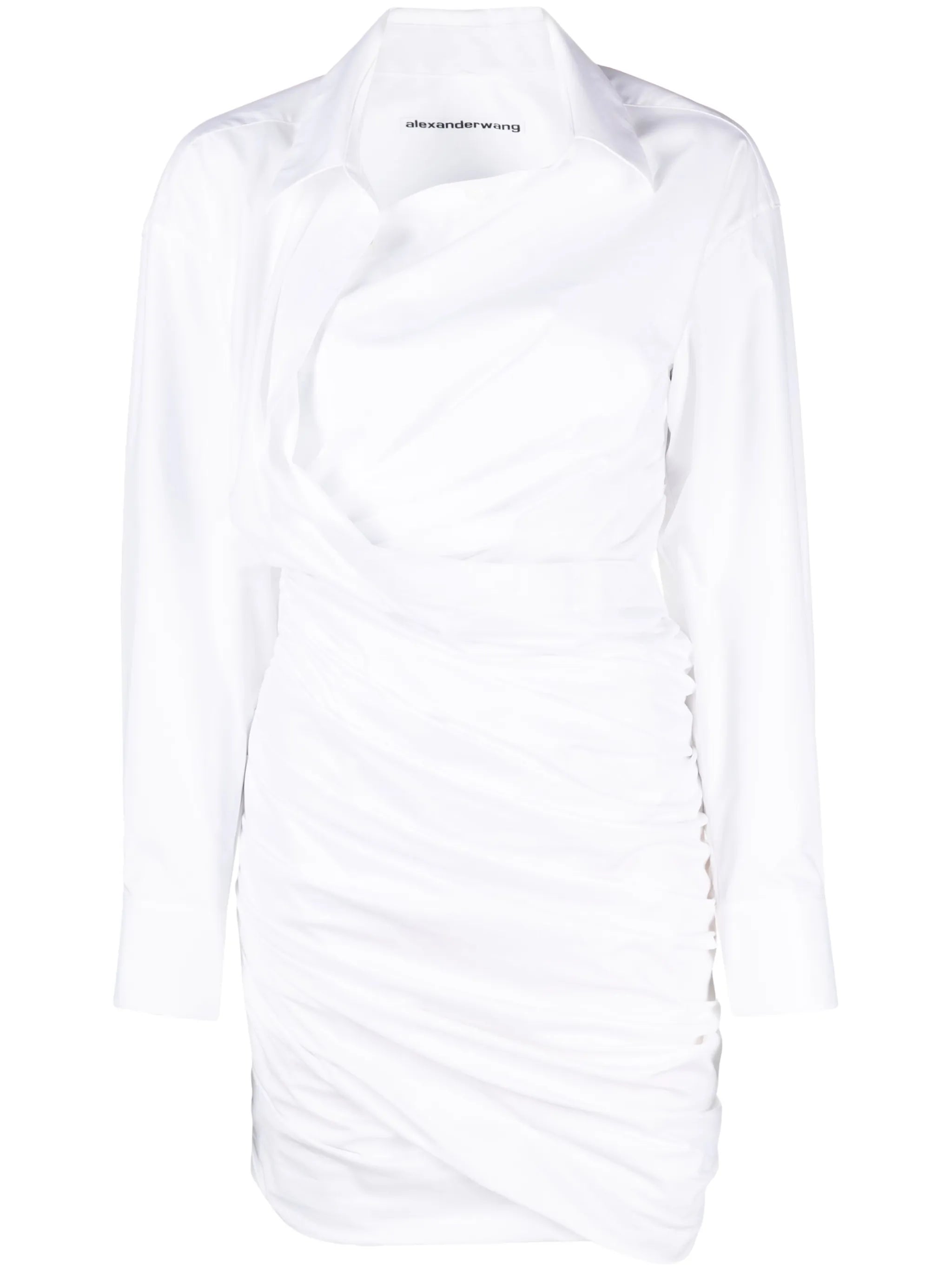 asymmetric cotton shirtdress