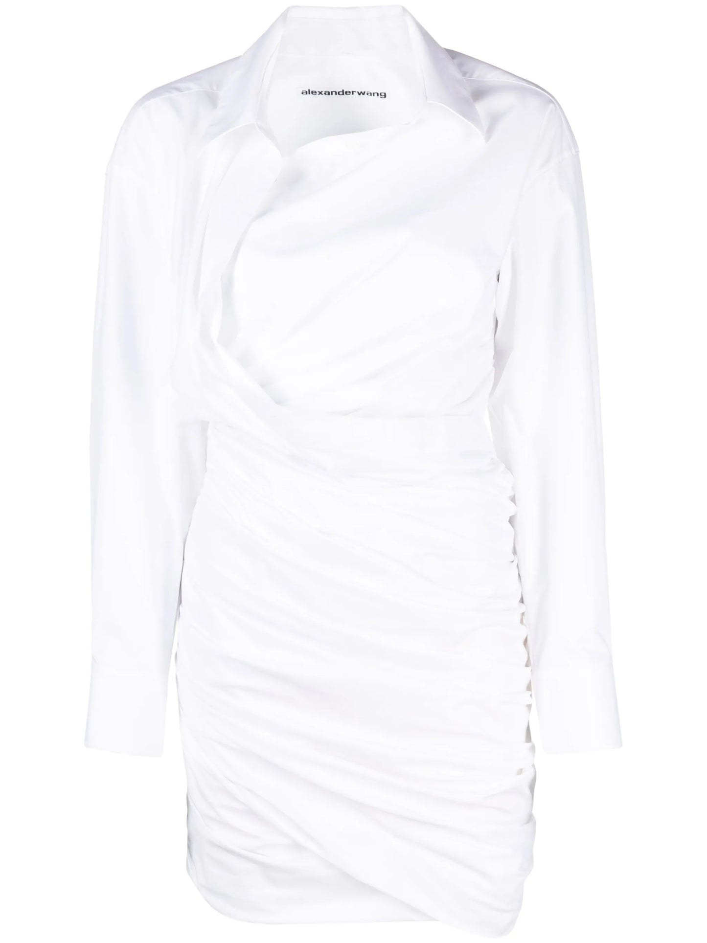 asymmetric cotton shirtdress