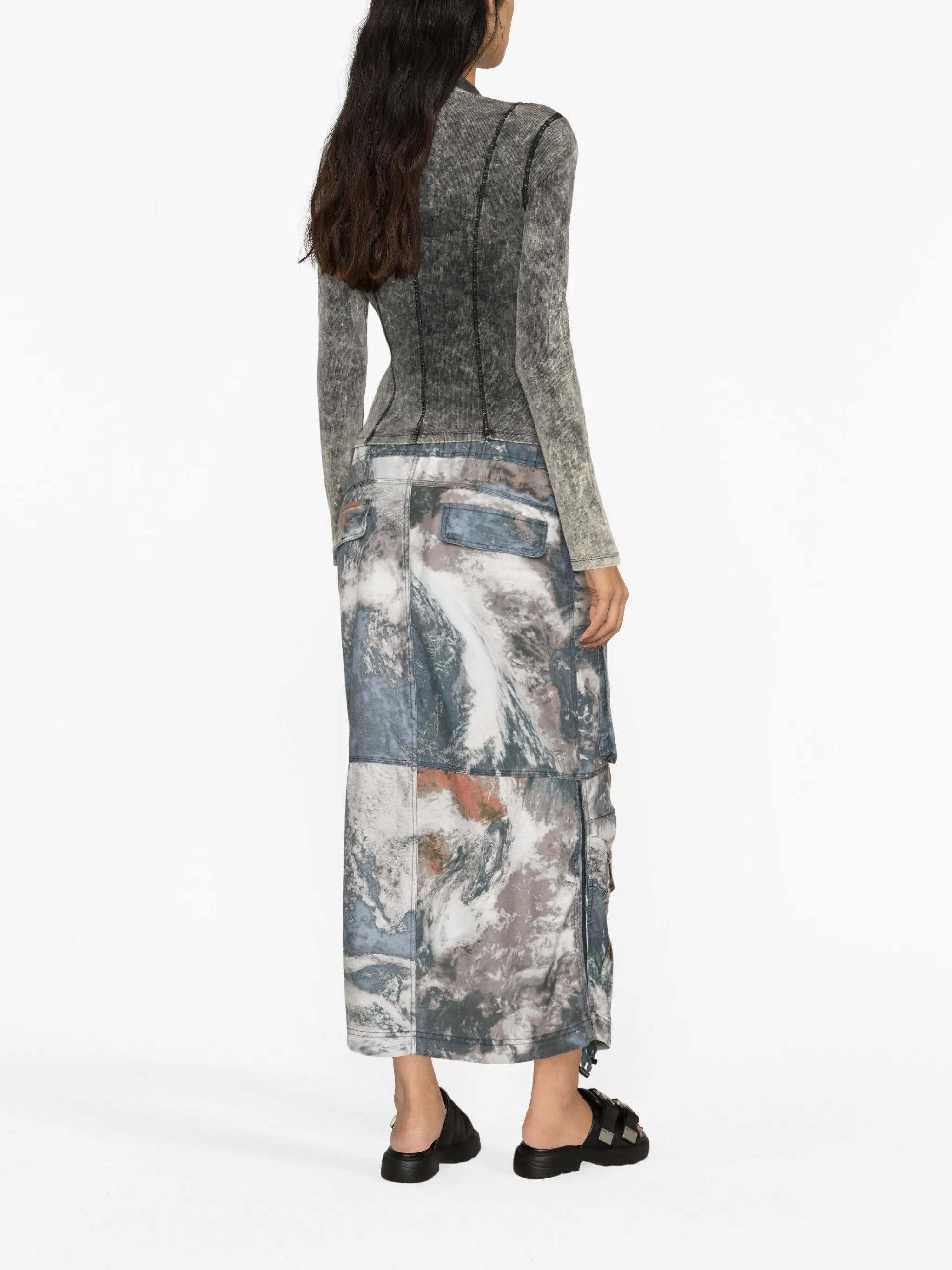 O-Mirt-Cmf midi skirt