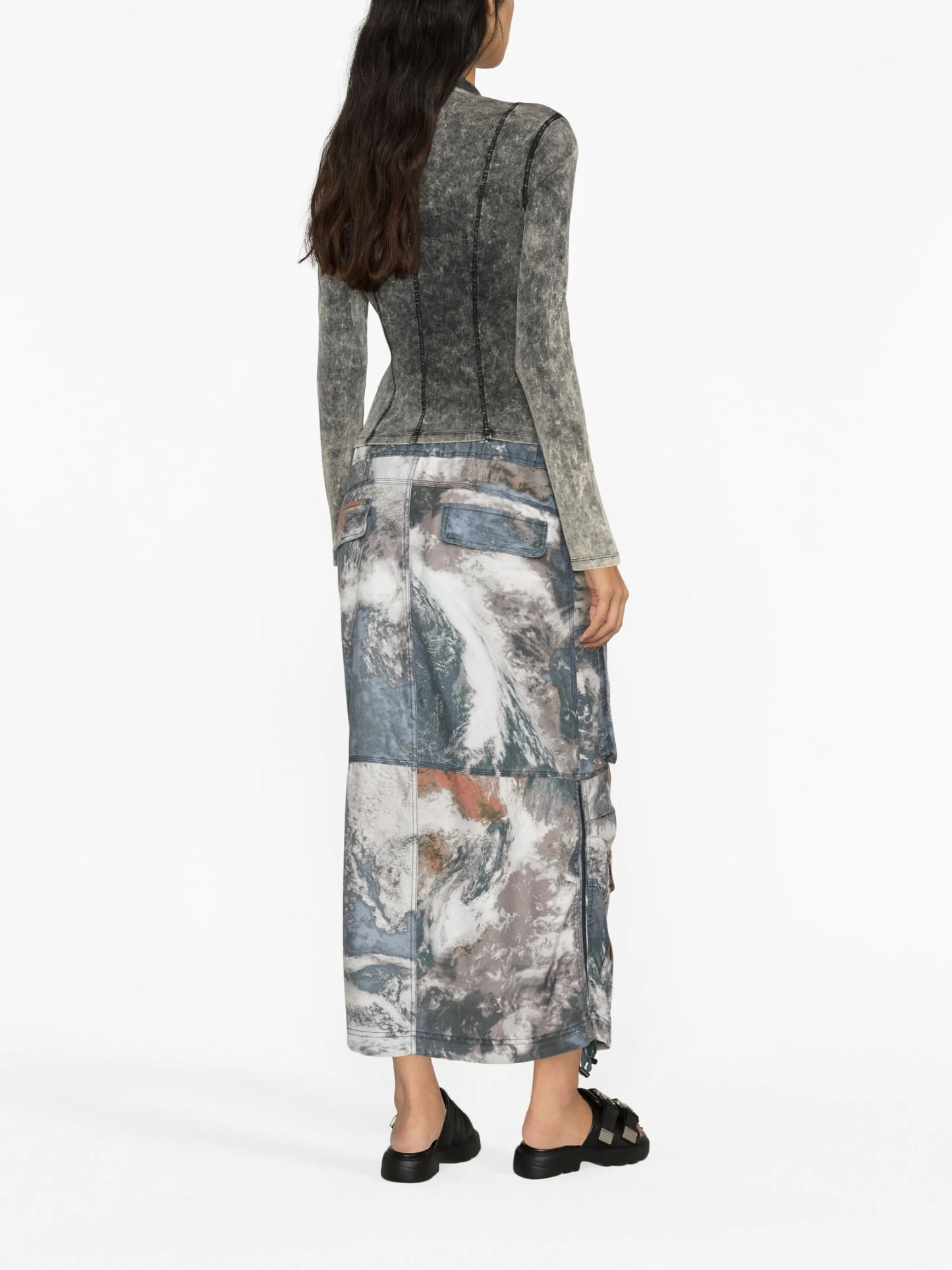 O-Mirt-Cmf midi skirt