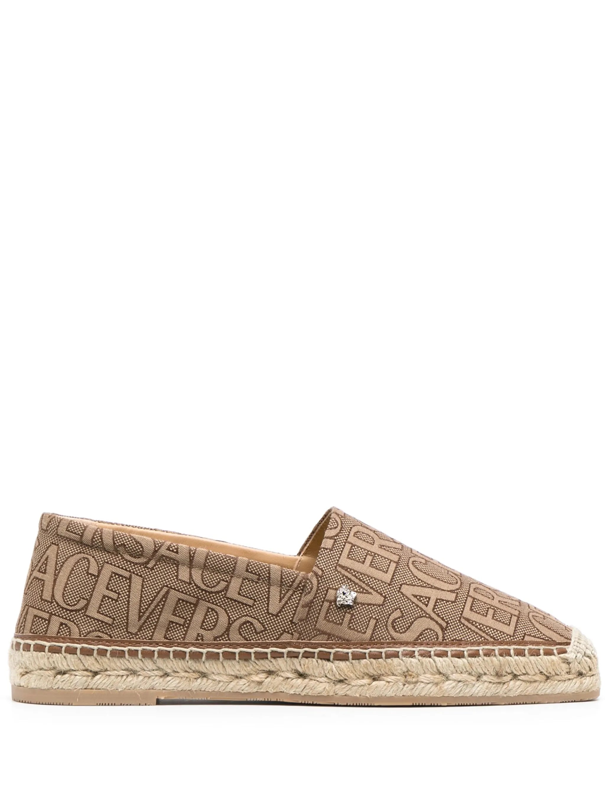 Versace Allover leather espadrilles