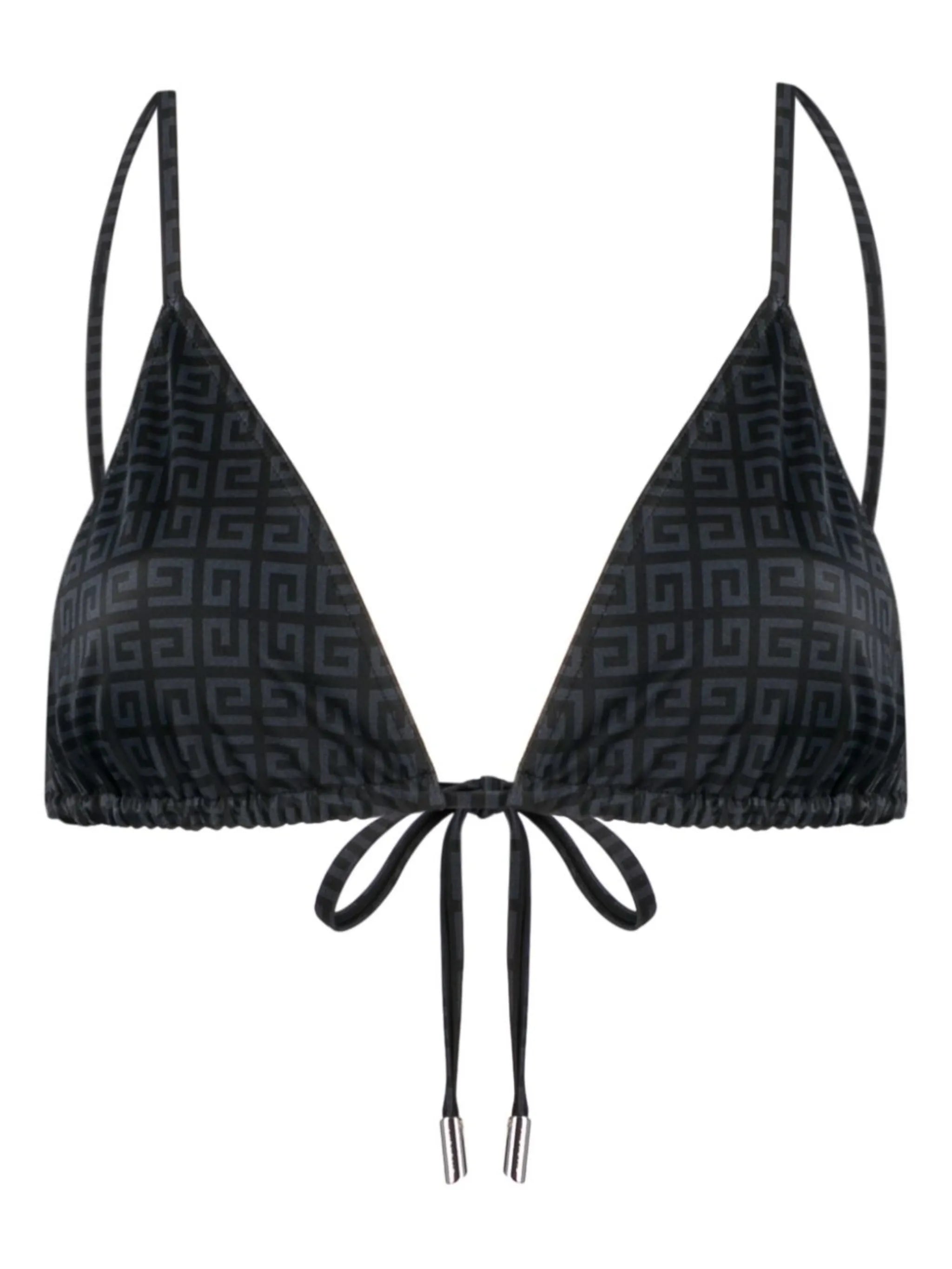 4G-motif triangle bikini top