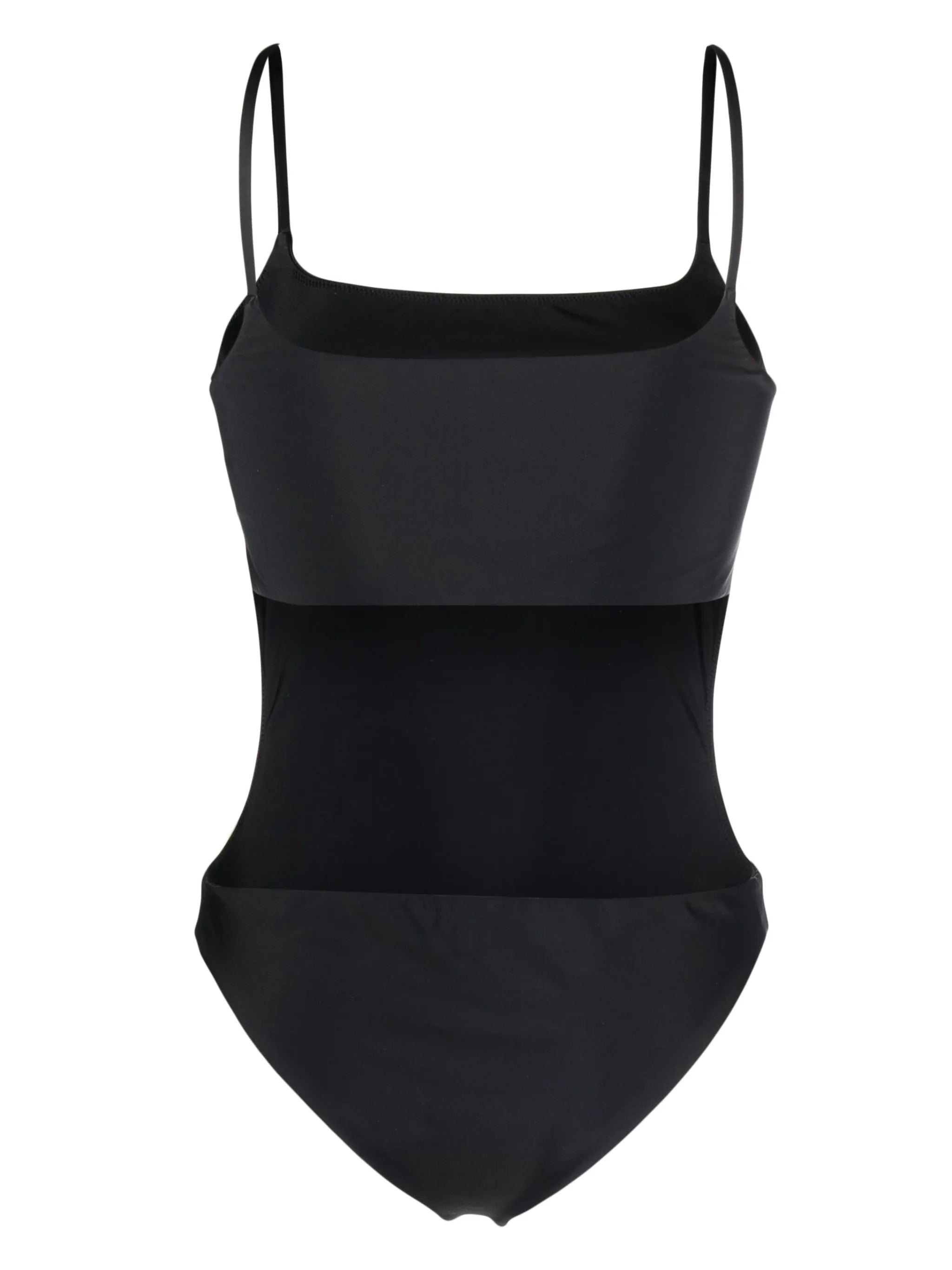 logo-print cut-out swimsuit