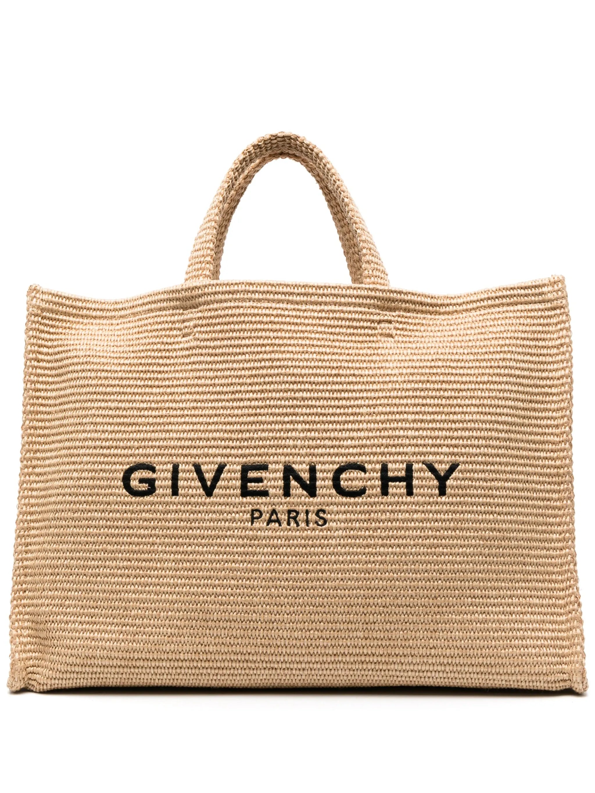 large G woven tote bag