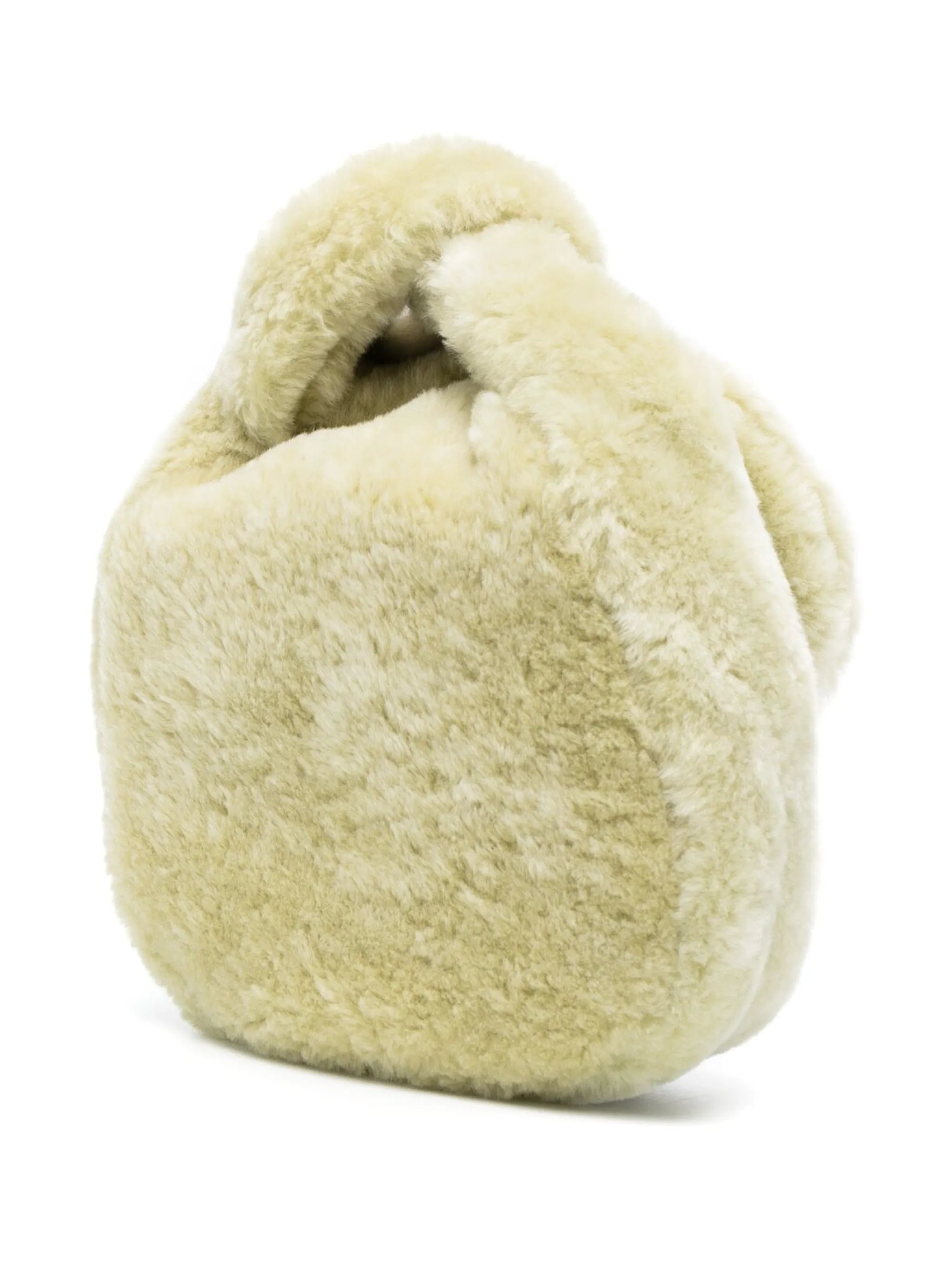 Sphere shearling clutch bag