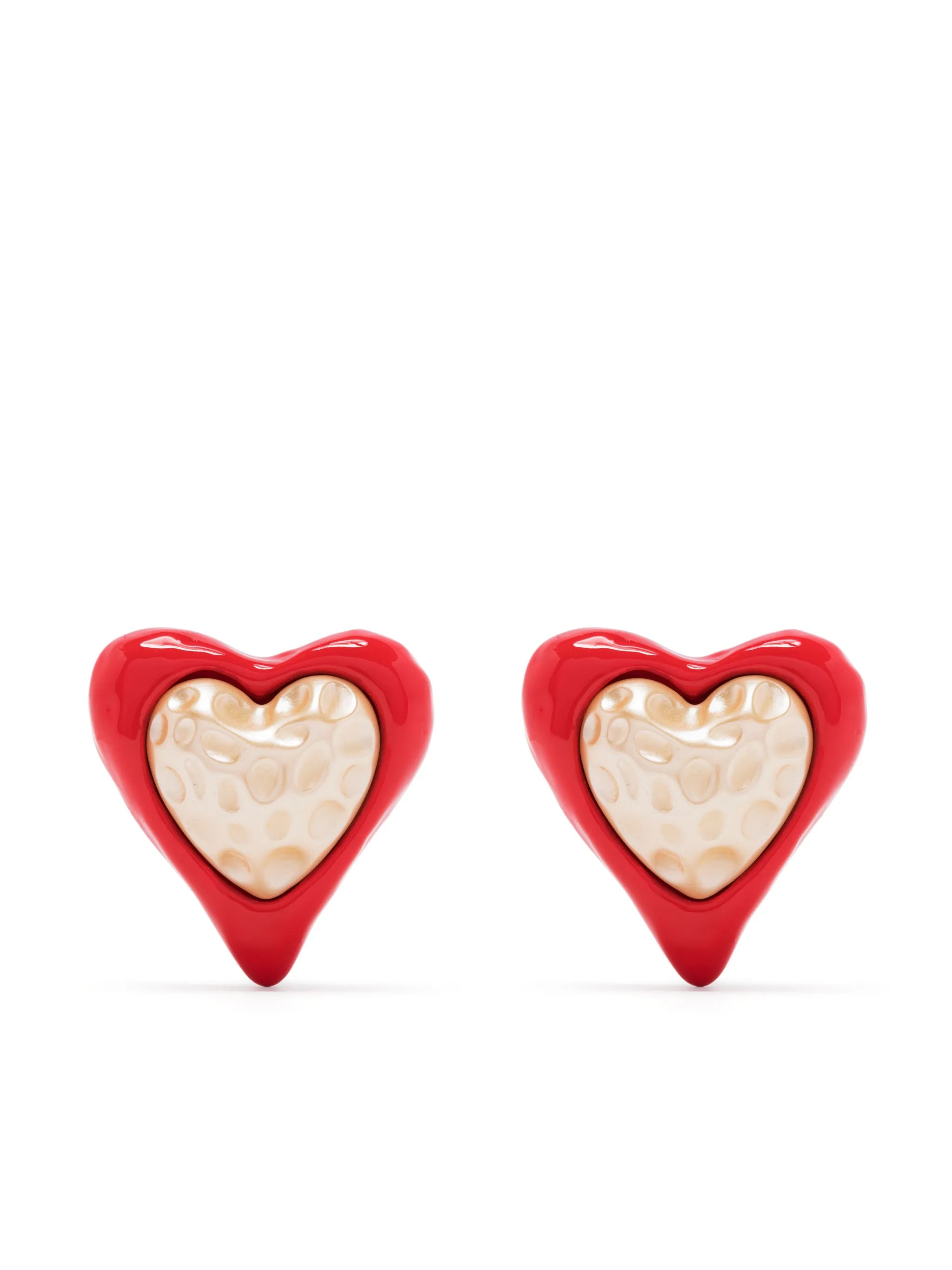 heart-shaped stud earrings