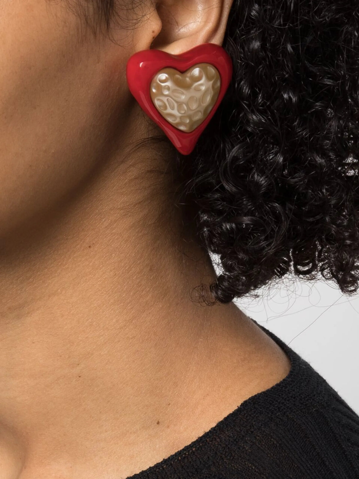 heart-shaped stud earrings