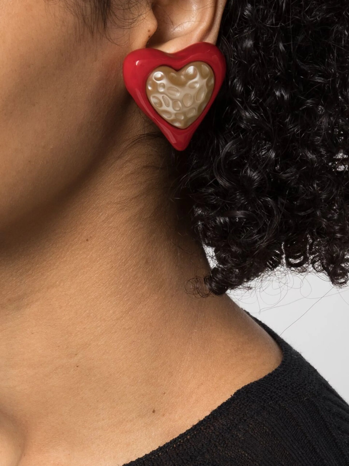 heart-shaped stud earrings
