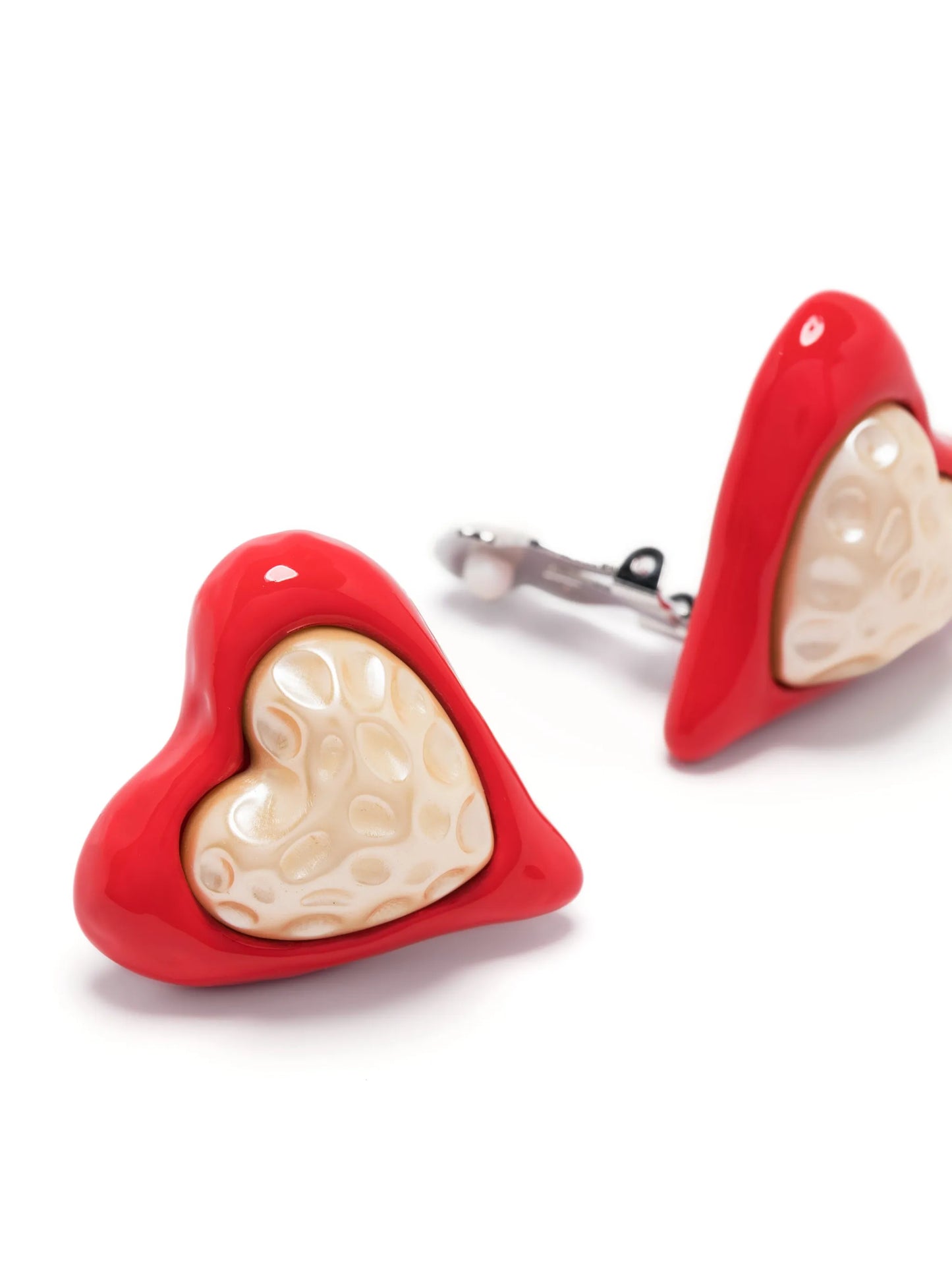 heart-shaped stud earrings