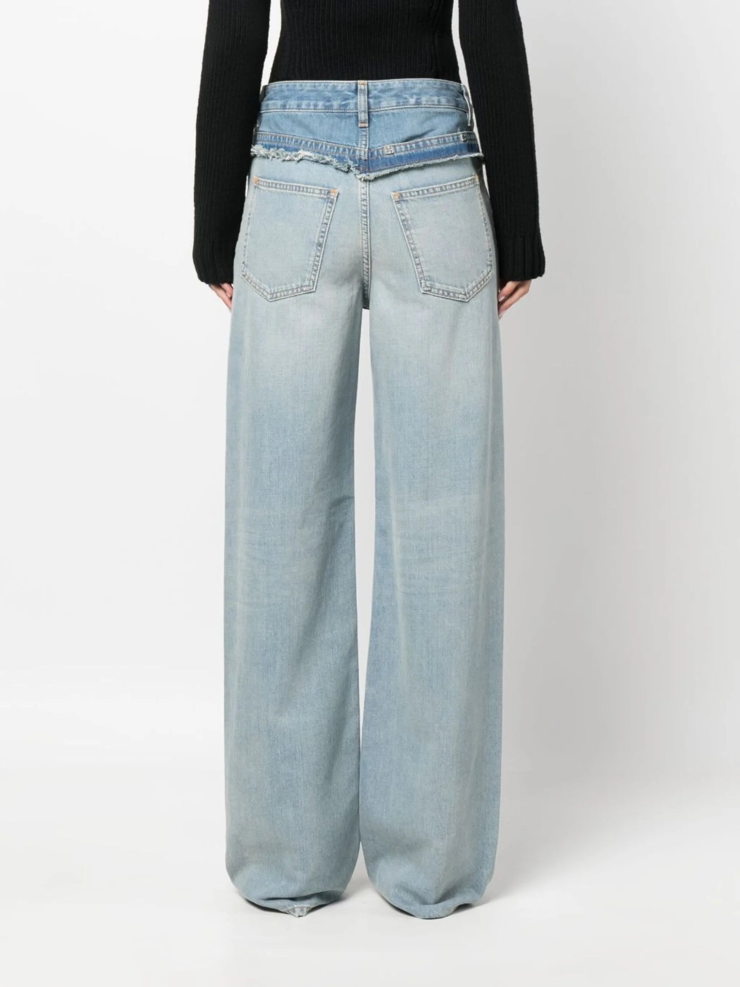 low-rise straight-leg jeans