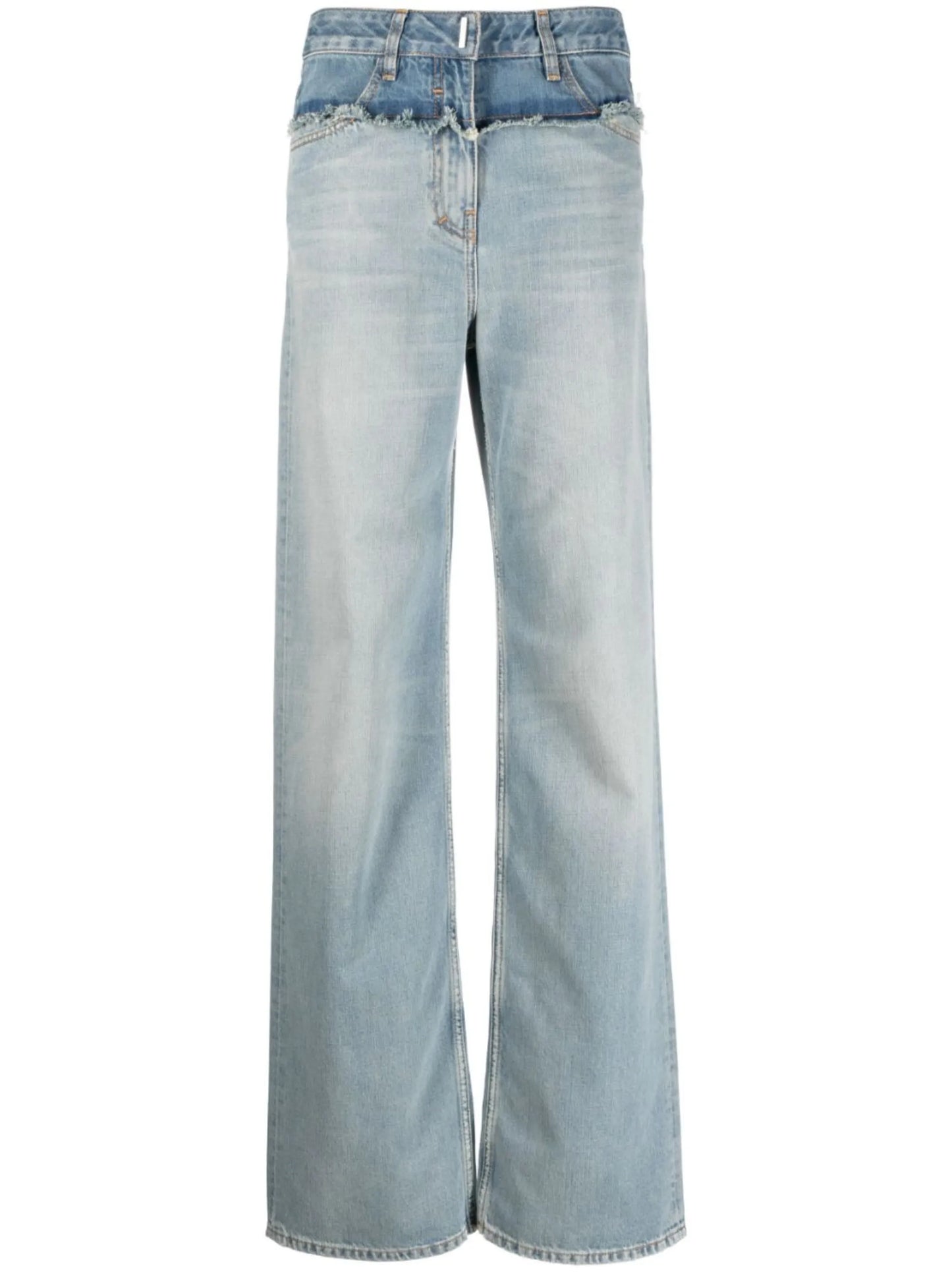 low-rise straight-leg jeans