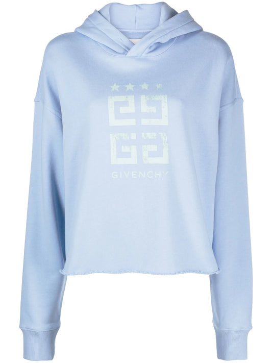 4G logo-print cotton hoodie