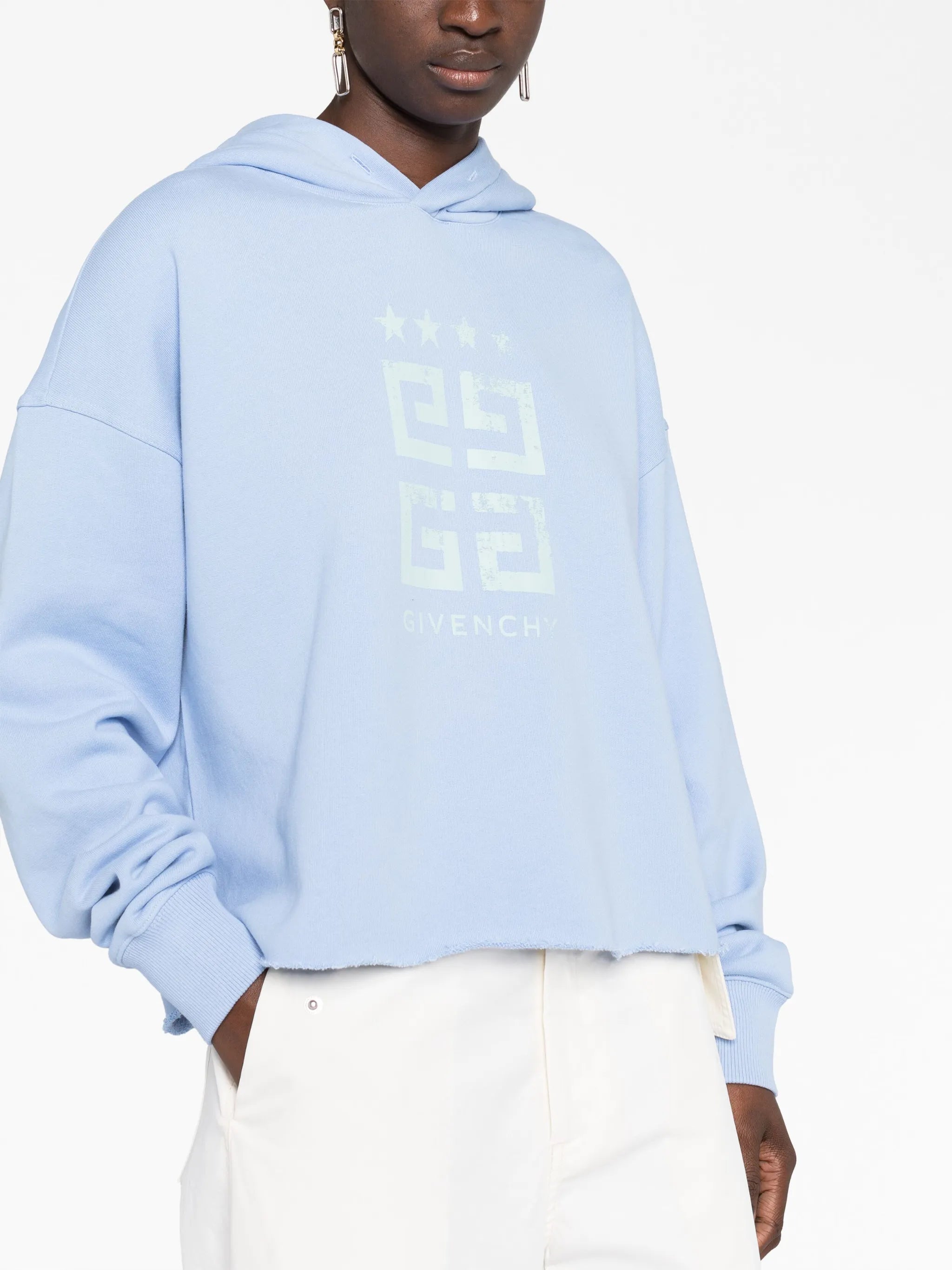 4G logo-print cotton hoodie