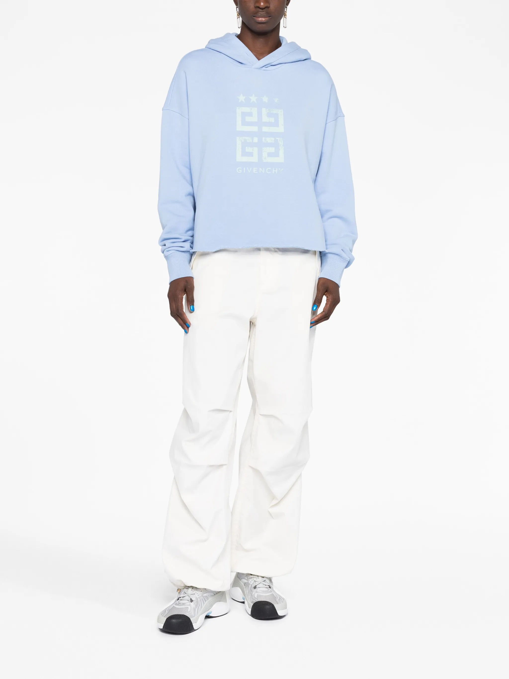 4G logo-print cotton hoodie