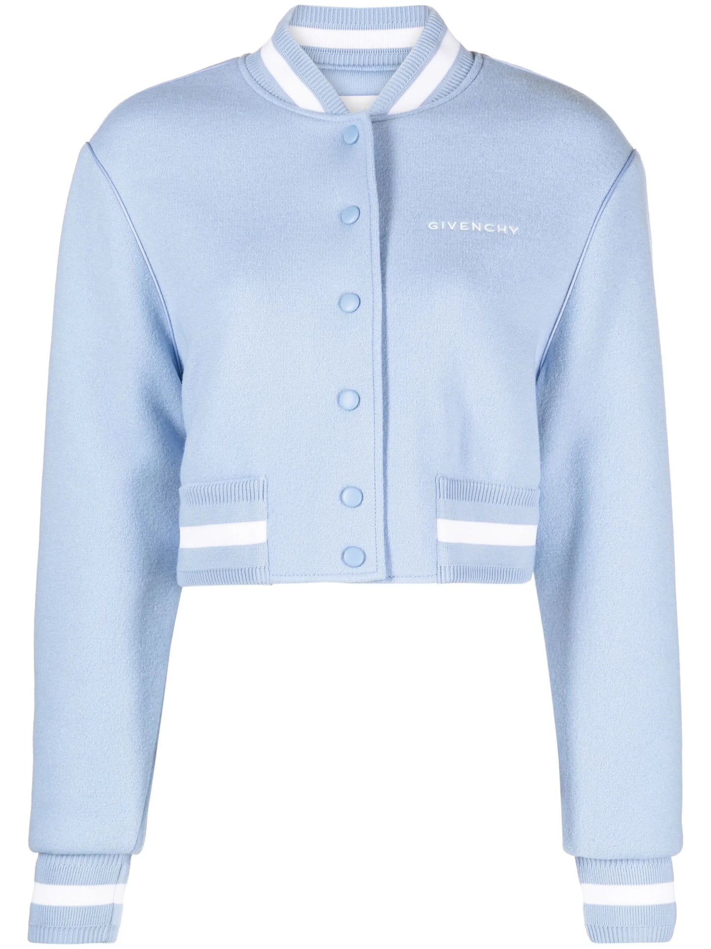 4G-appliqué cropped bomber jacket