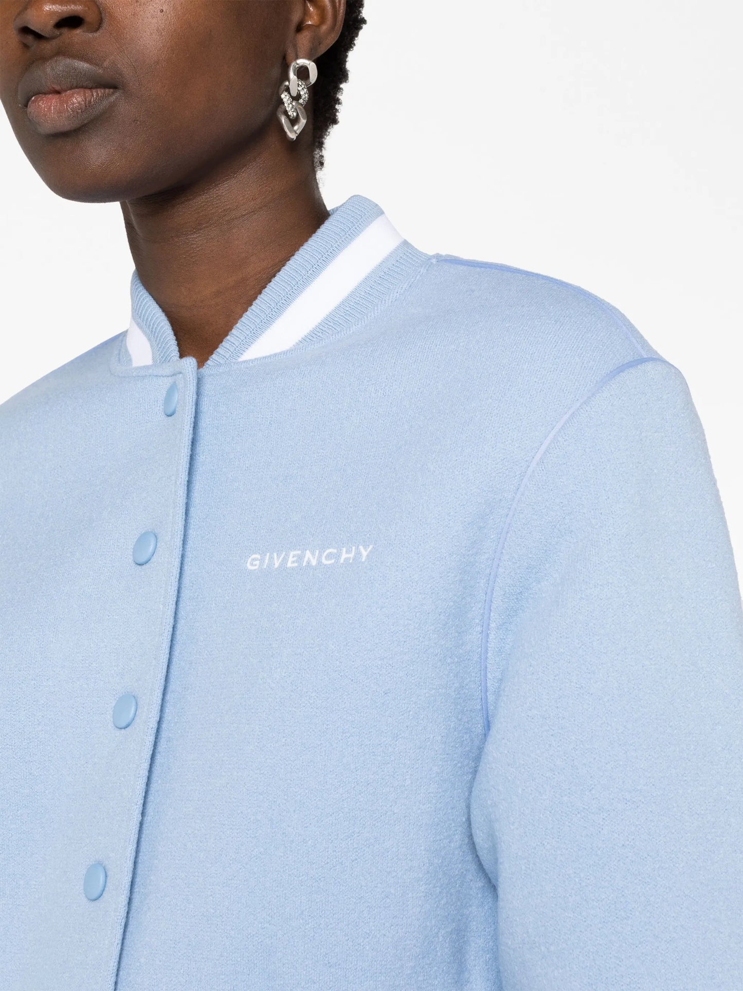 4G-appliqué cropped bomber jacket