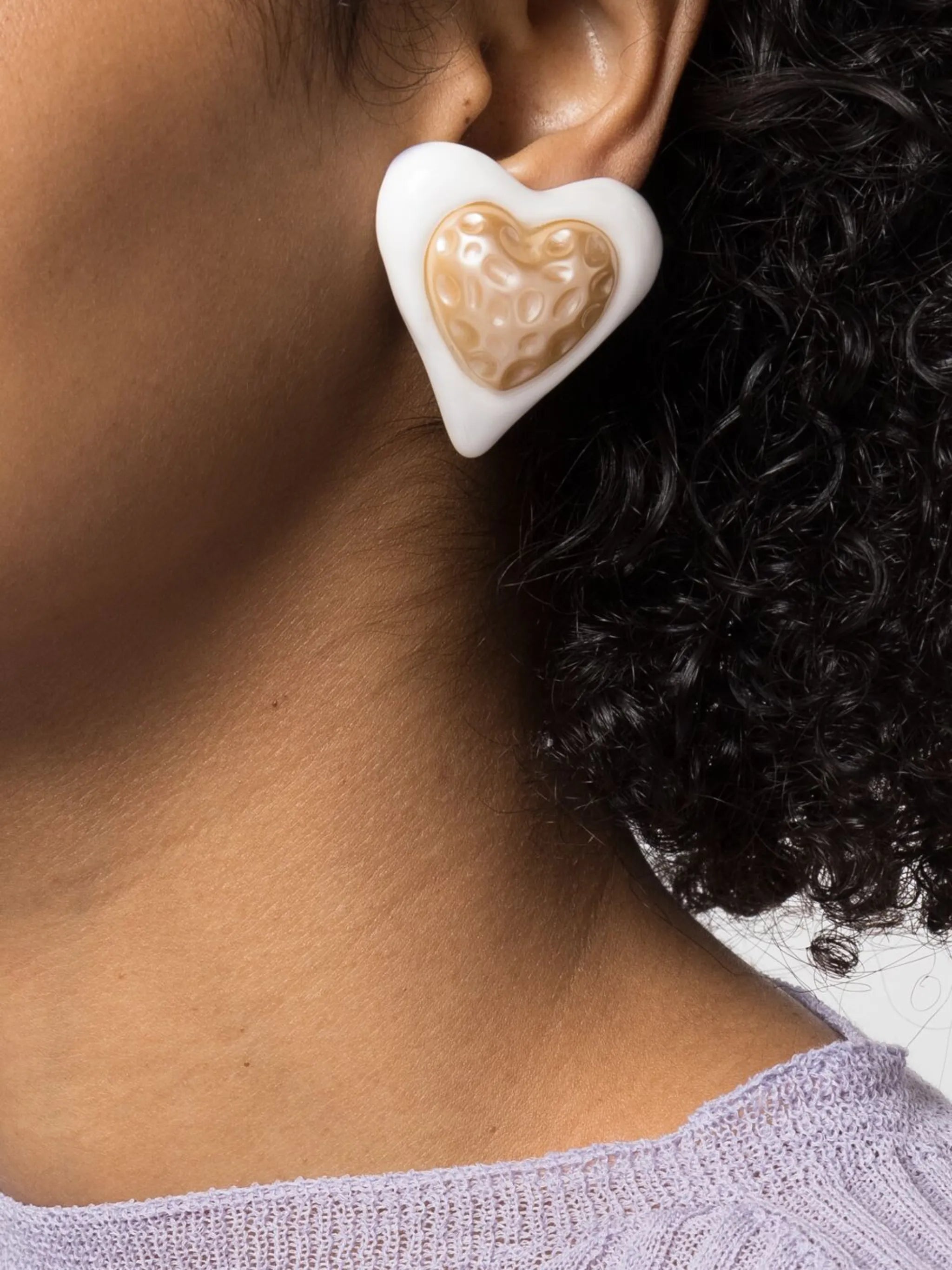 heart-shaped stud earrings