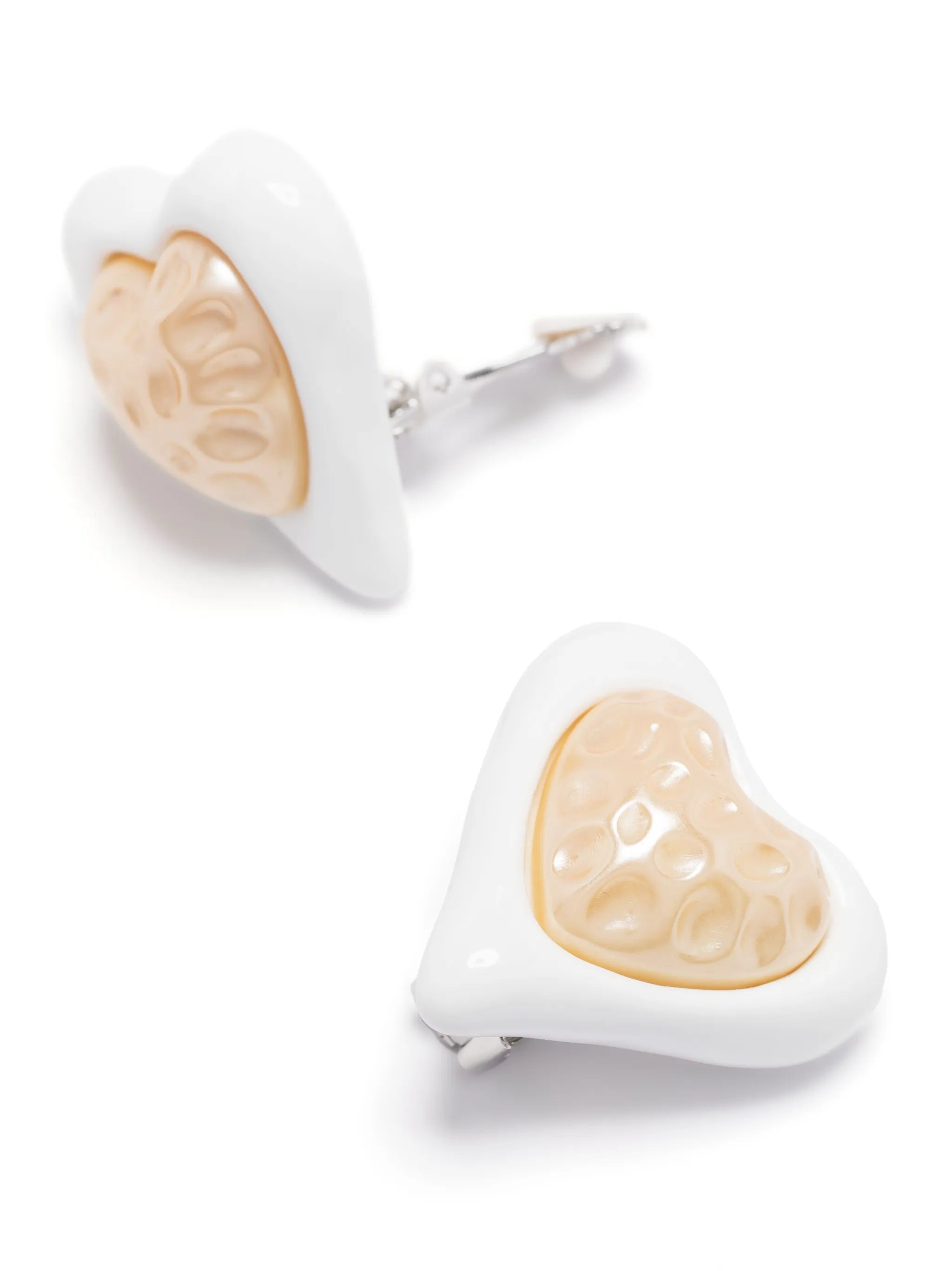 heart-shaped stud earrings