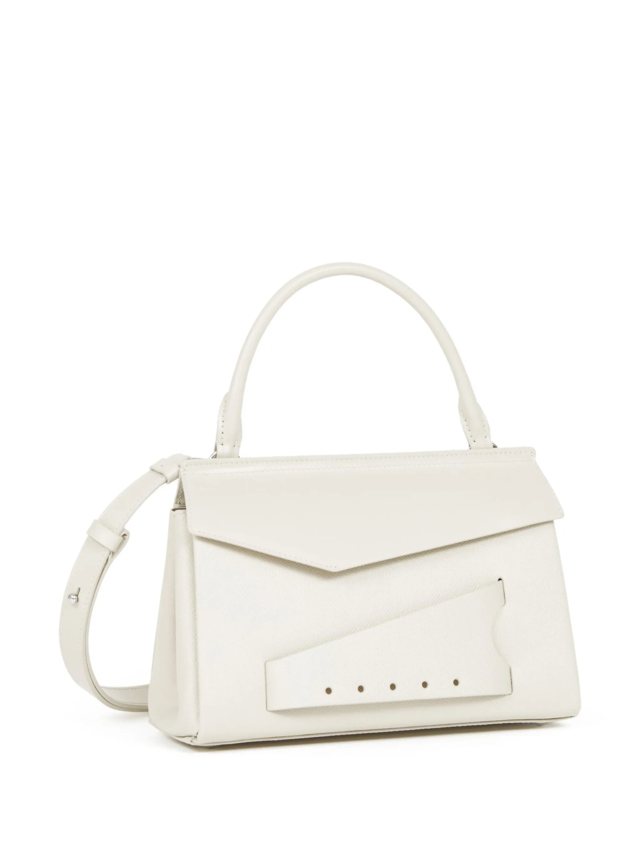 Snatched leather tote bag