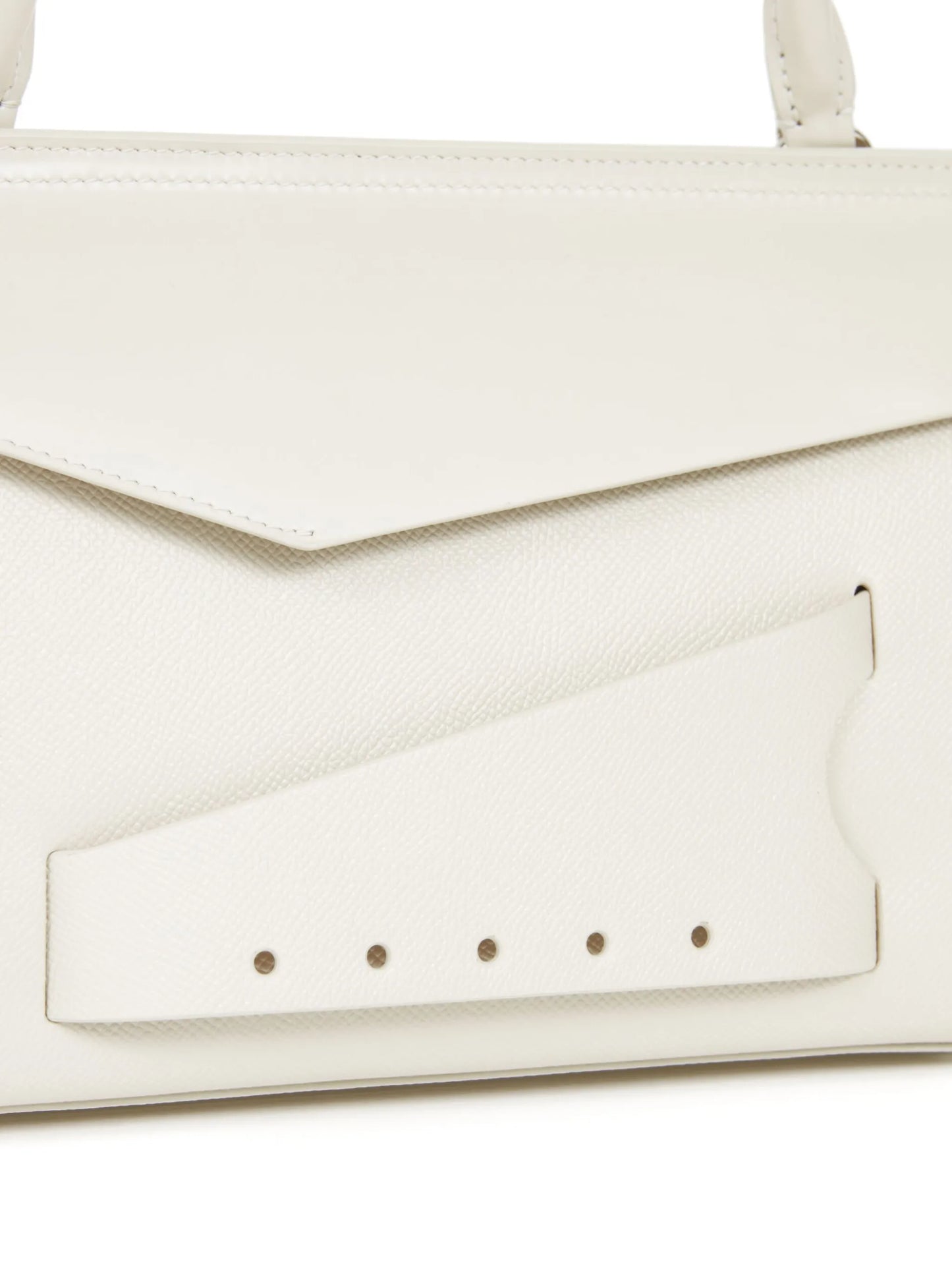 Snatched leather tote bag