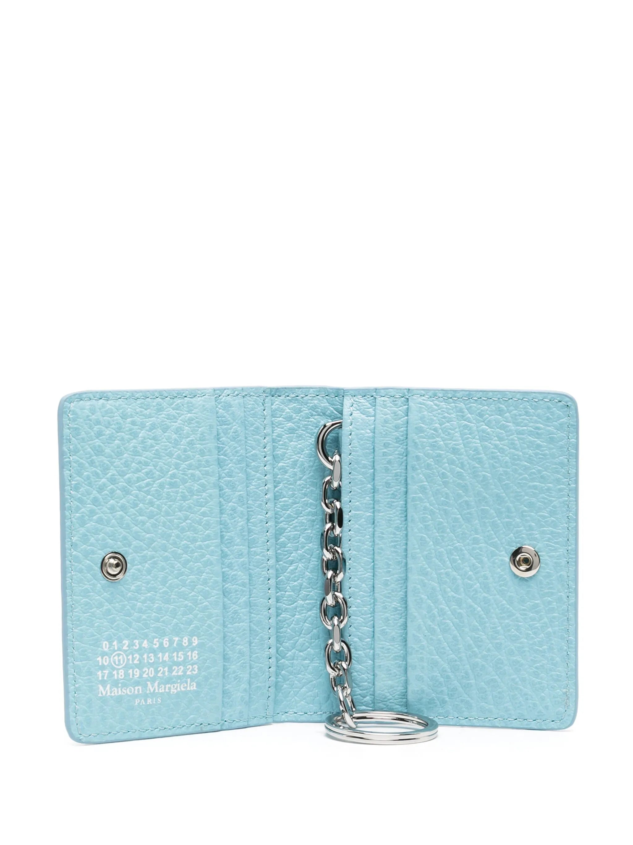 four-stitch leather card holder