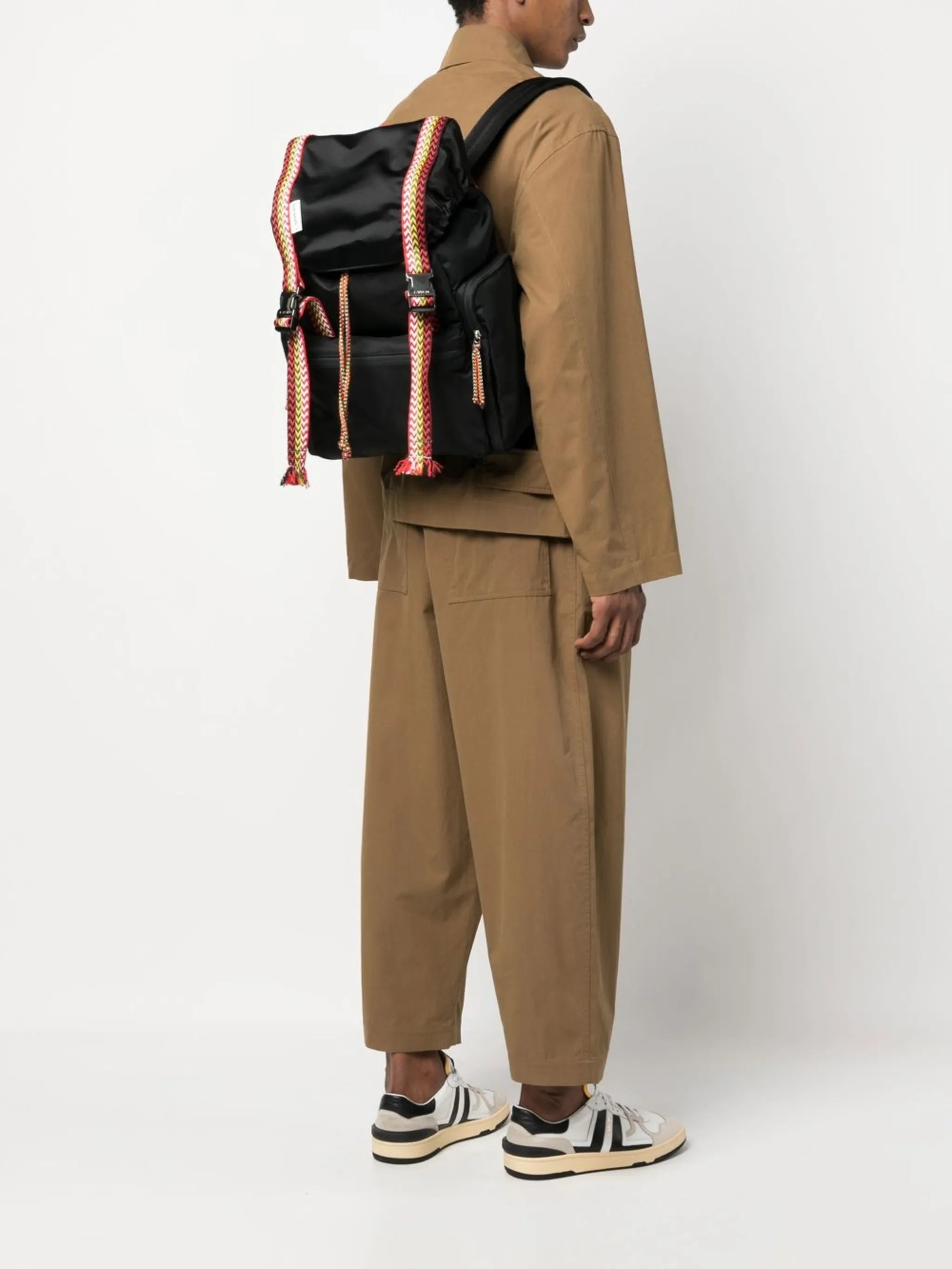 Curb logo-patch backpack