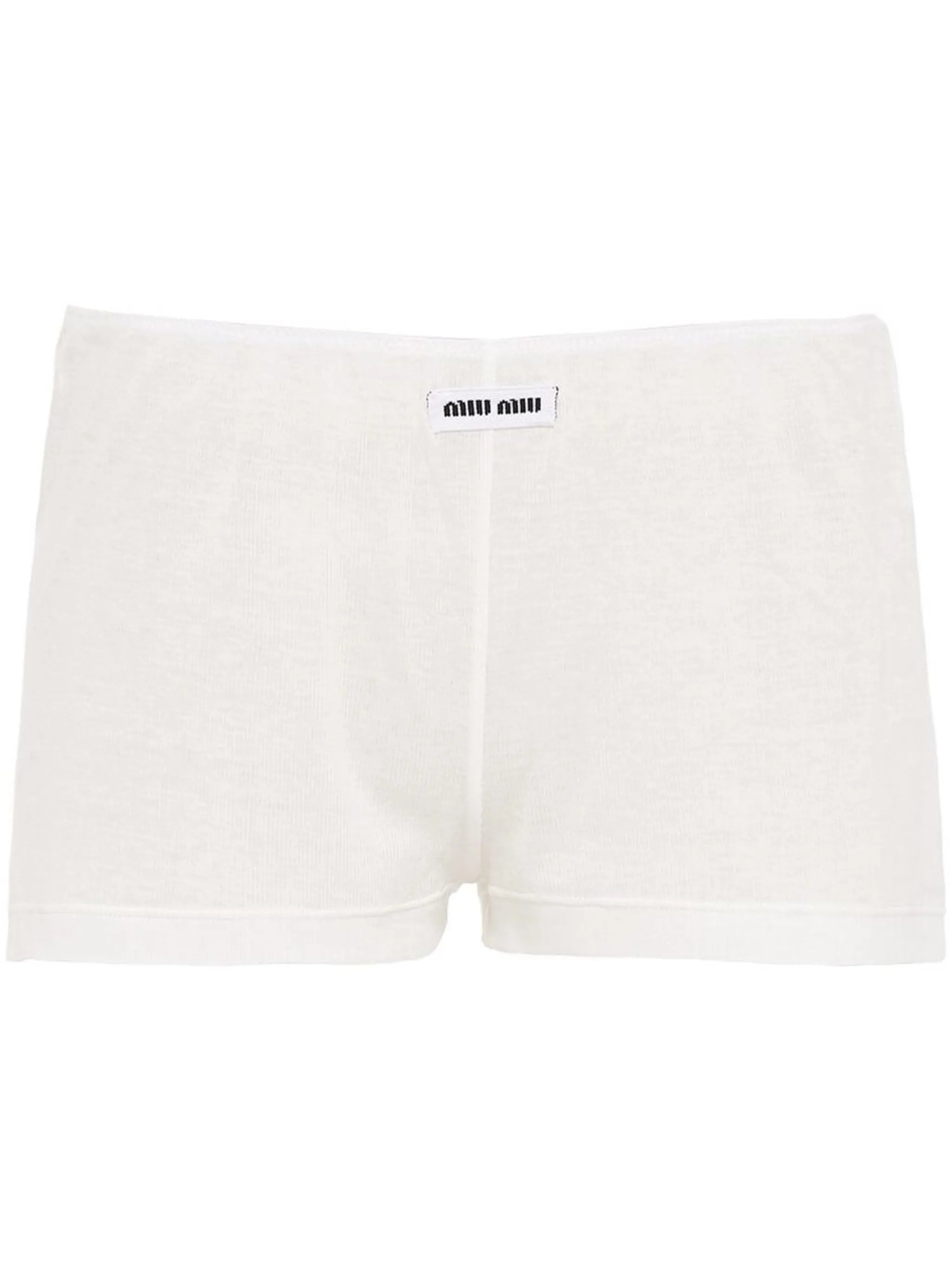 Ribbed knit boxer shorts