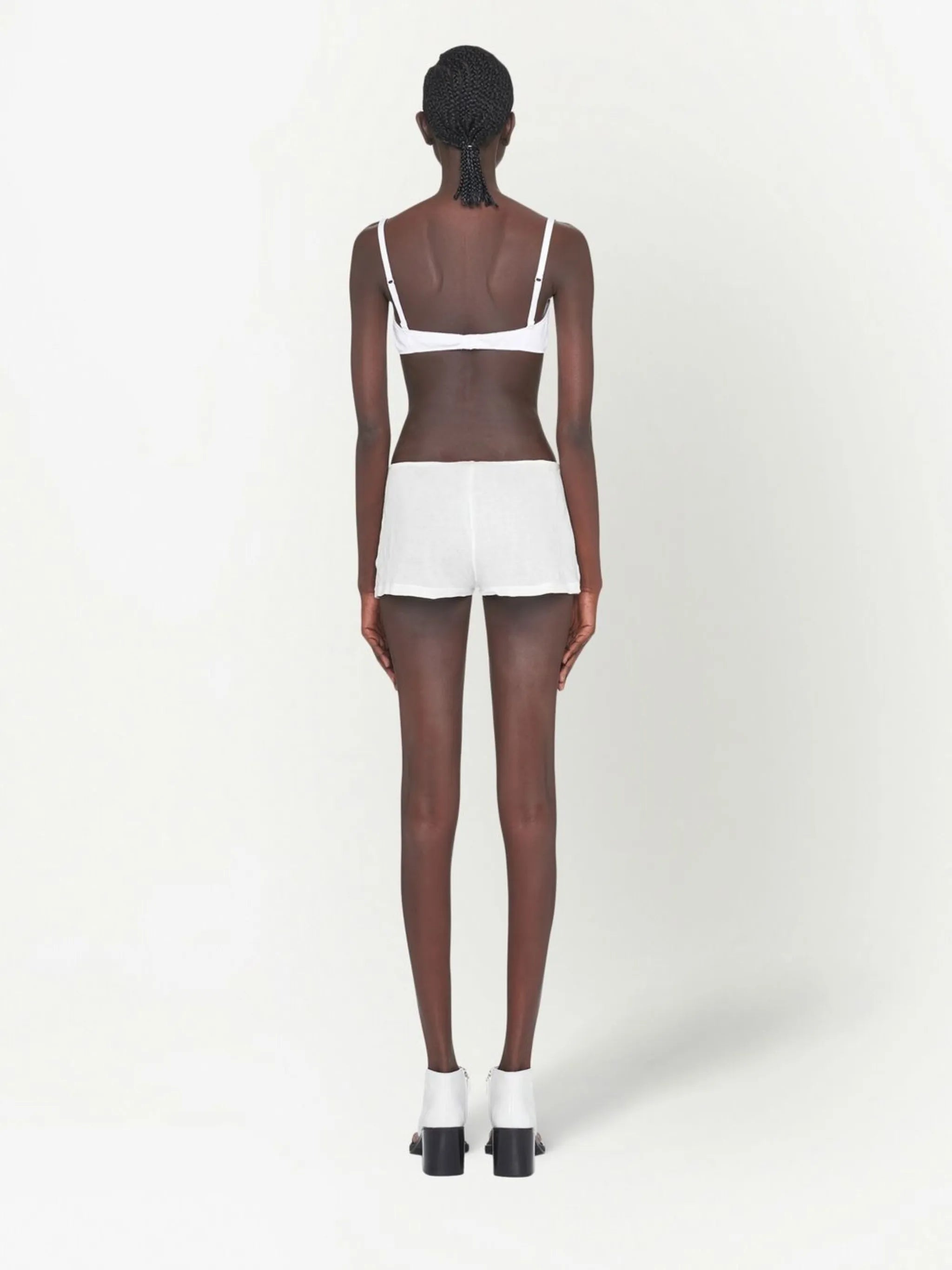 Ribbed knit boxer shorts