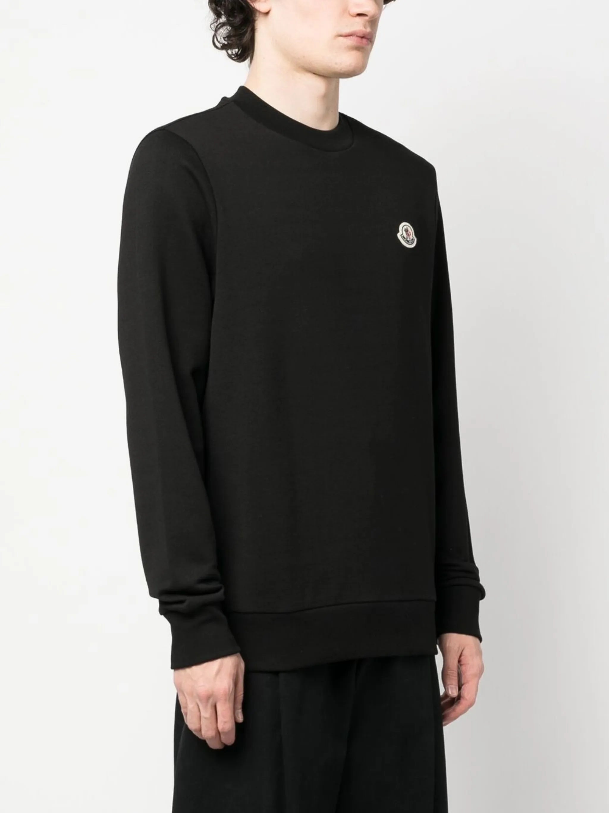 logo-patch cotton sweatshirt