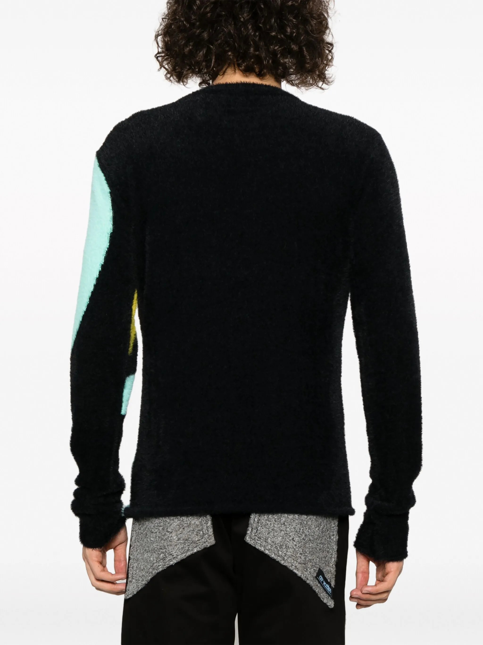 graphic-print crew-neck jumper