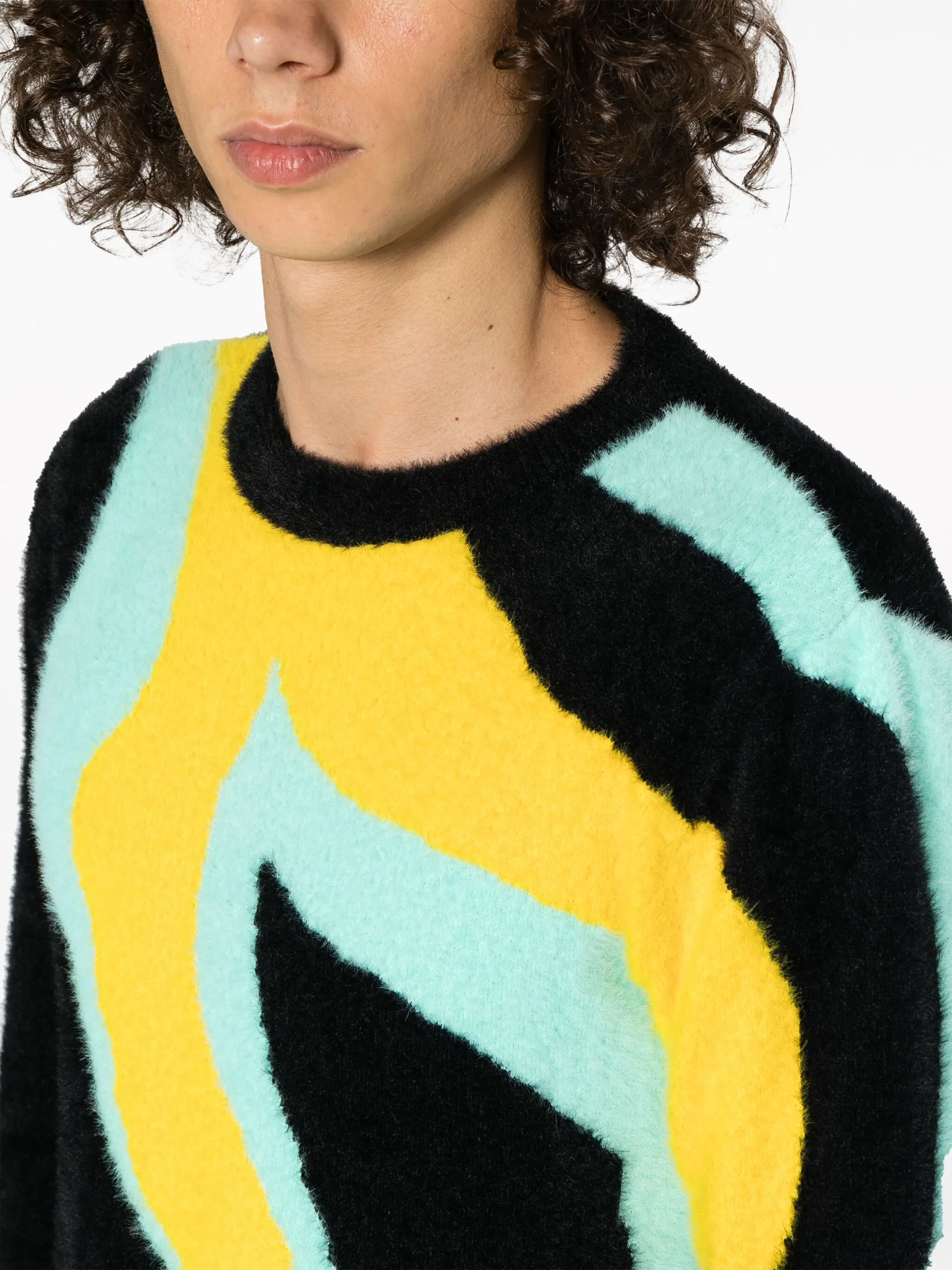 graphic-print crew-neck jumper