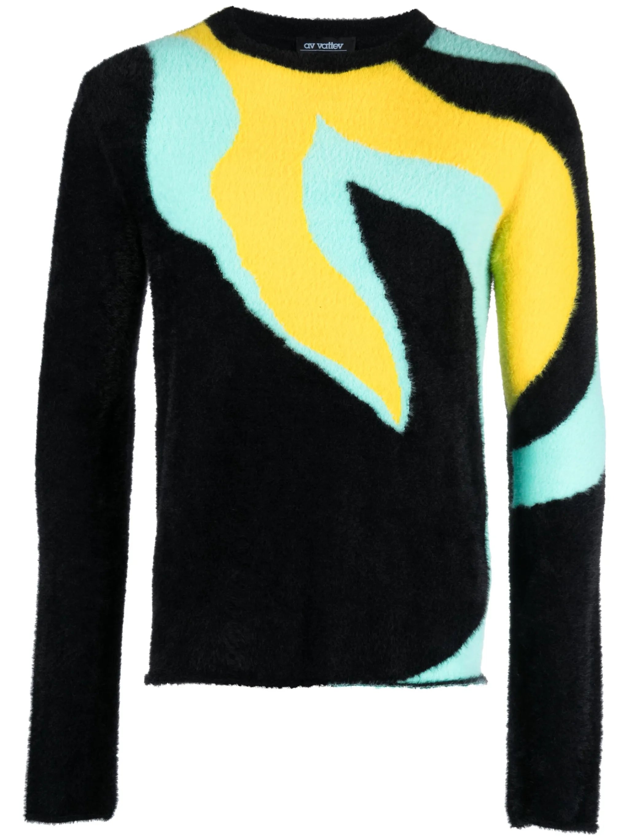 graphic-print crew-neck jumper